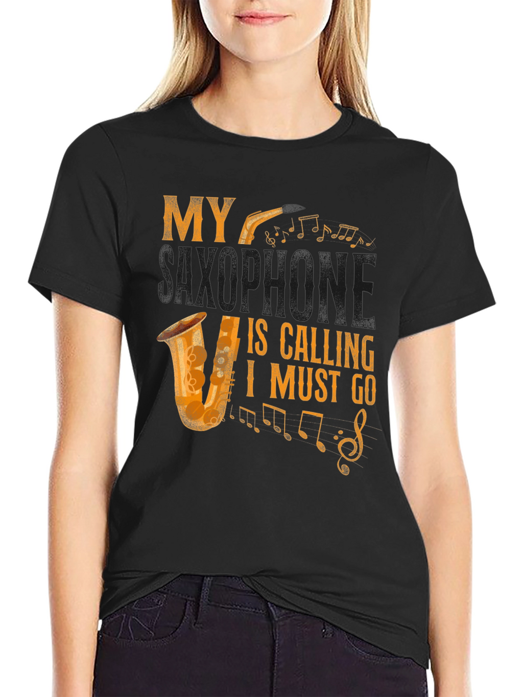 My Saxophone Is Calling Mens Graphic Tee