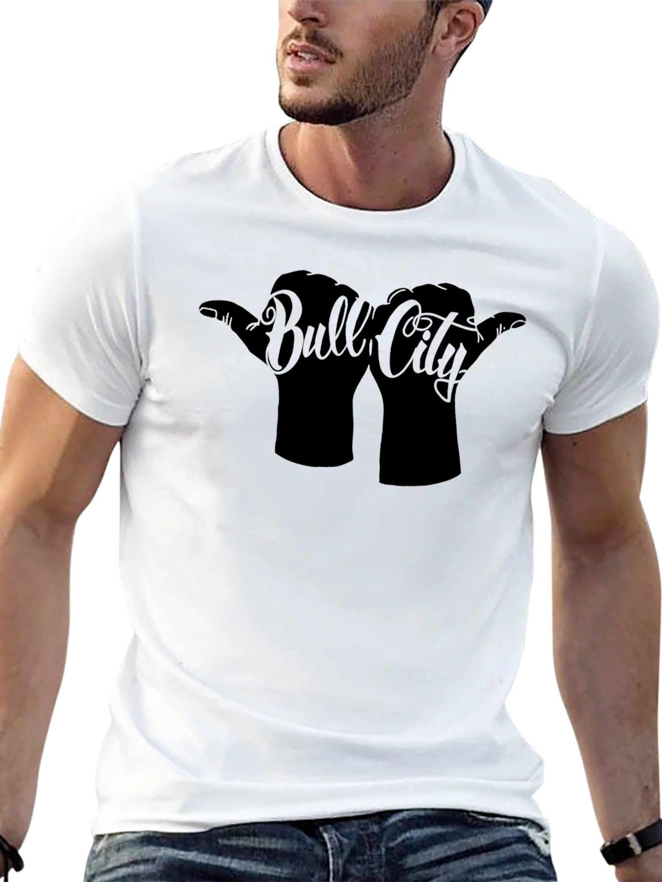 Bull City Graphic Tee - Black Cotton Shirt