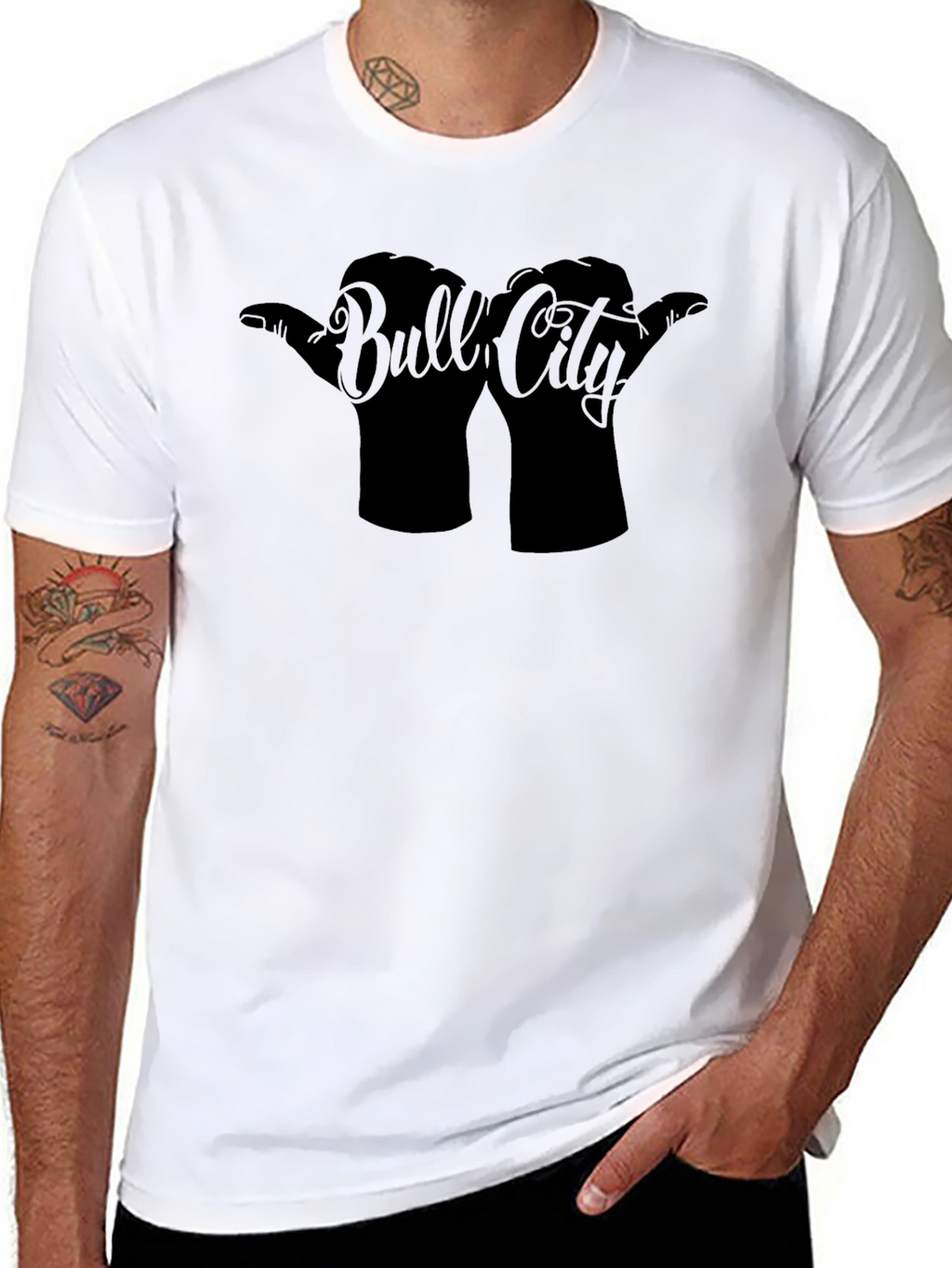 Bull City Graphic Tee - Black Cotton Shirt
