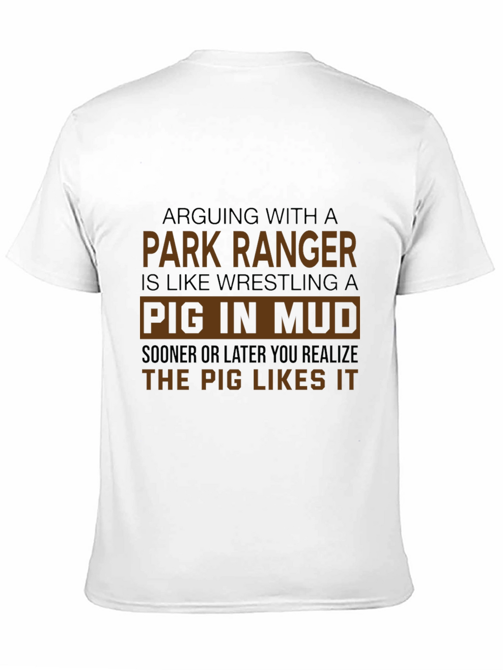 Park Ranger Pig in Mud Graphic Tee