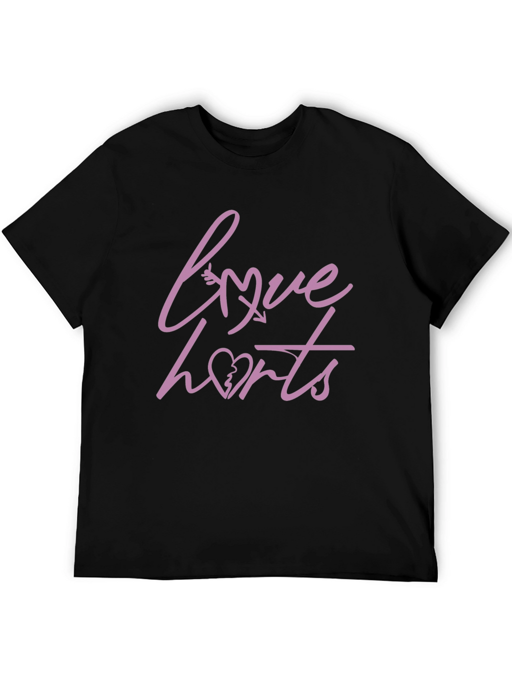 Love Hurts Graphic Tee - Stylish Black T-Shirt