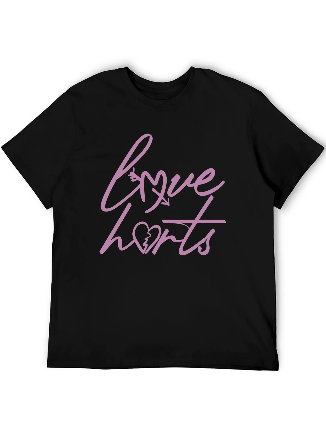Love Hurts Graphic Tee - Stylish Black T-Shirt