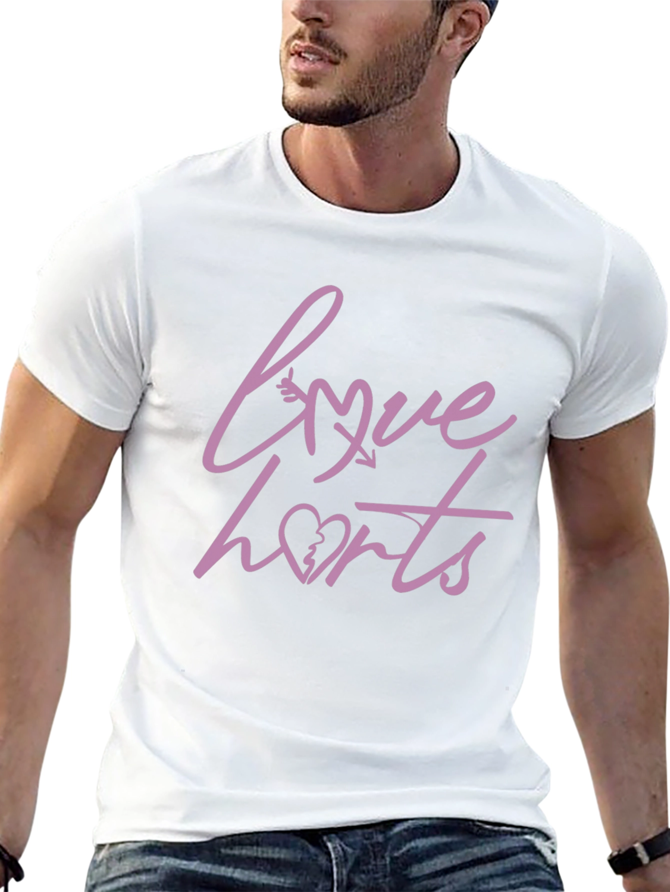 Love Hurts Graphic Tee - Stylish Black T-Shirt
