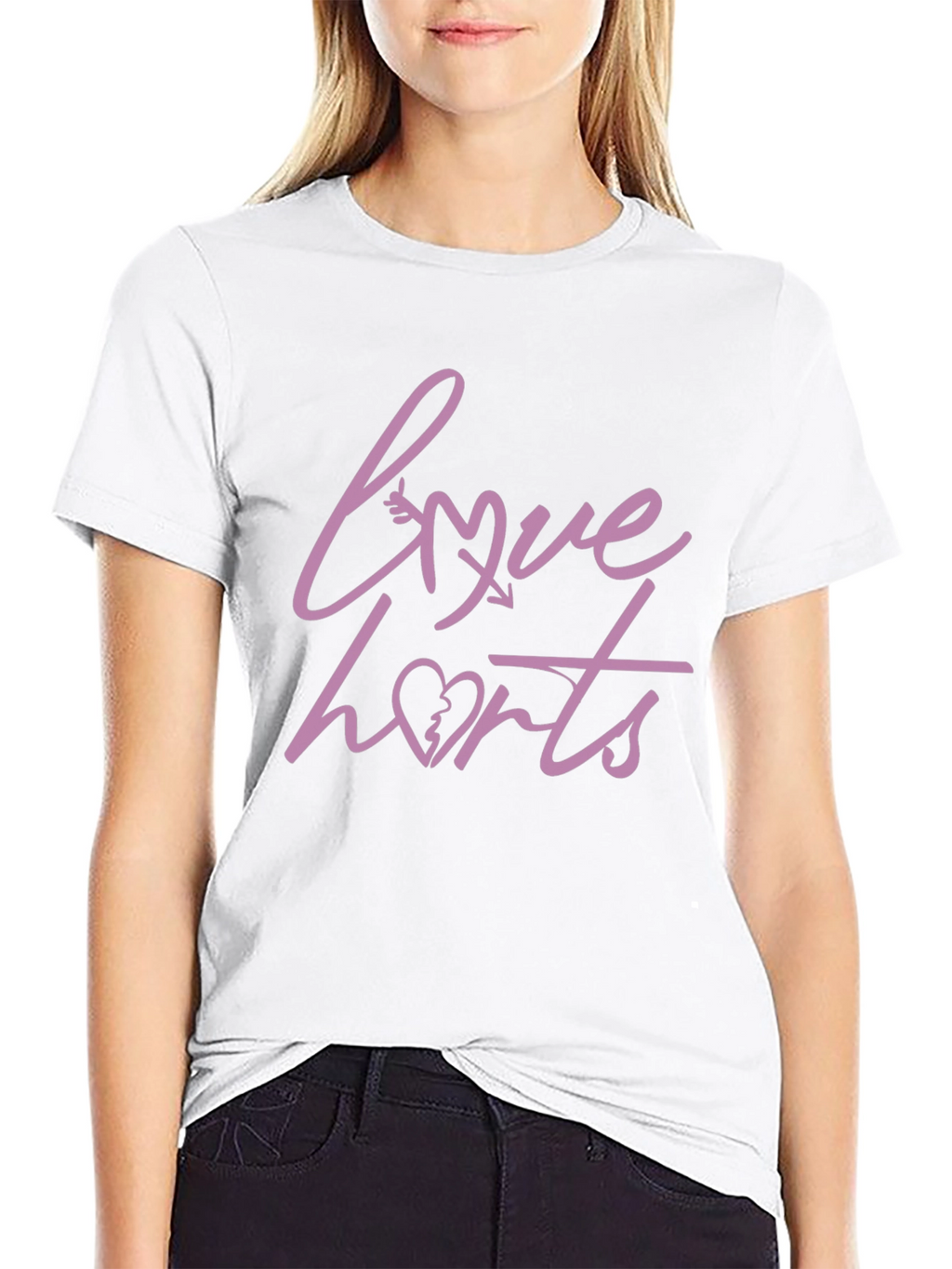 Love Hurts Graphic Tee - Stylish Black T-Shirt