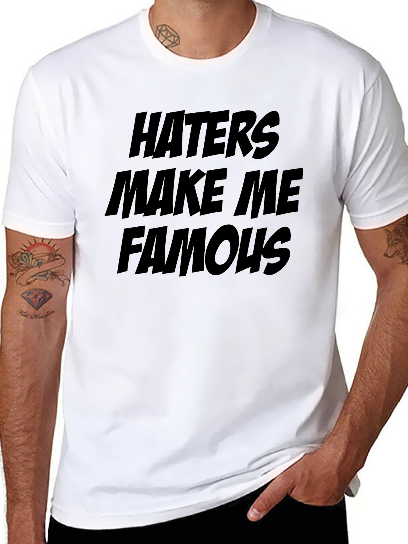 Haters Make Me Famous Black Graphic Tee