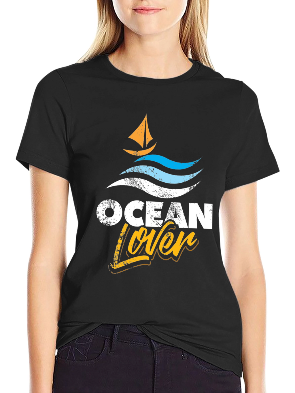 Ocean Lover Graphic Tee - Black