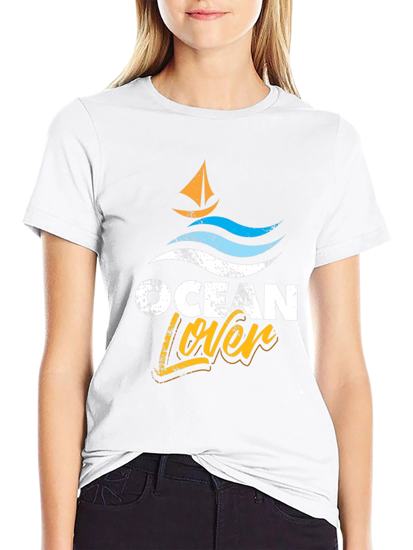 Ocean Lover Graphic Tee - Black