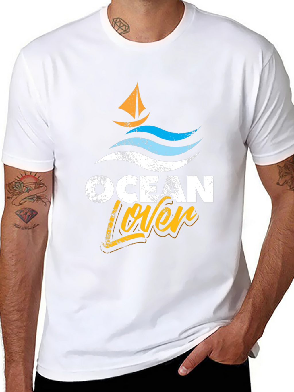 Ocean Lover Graphic Tee - Black