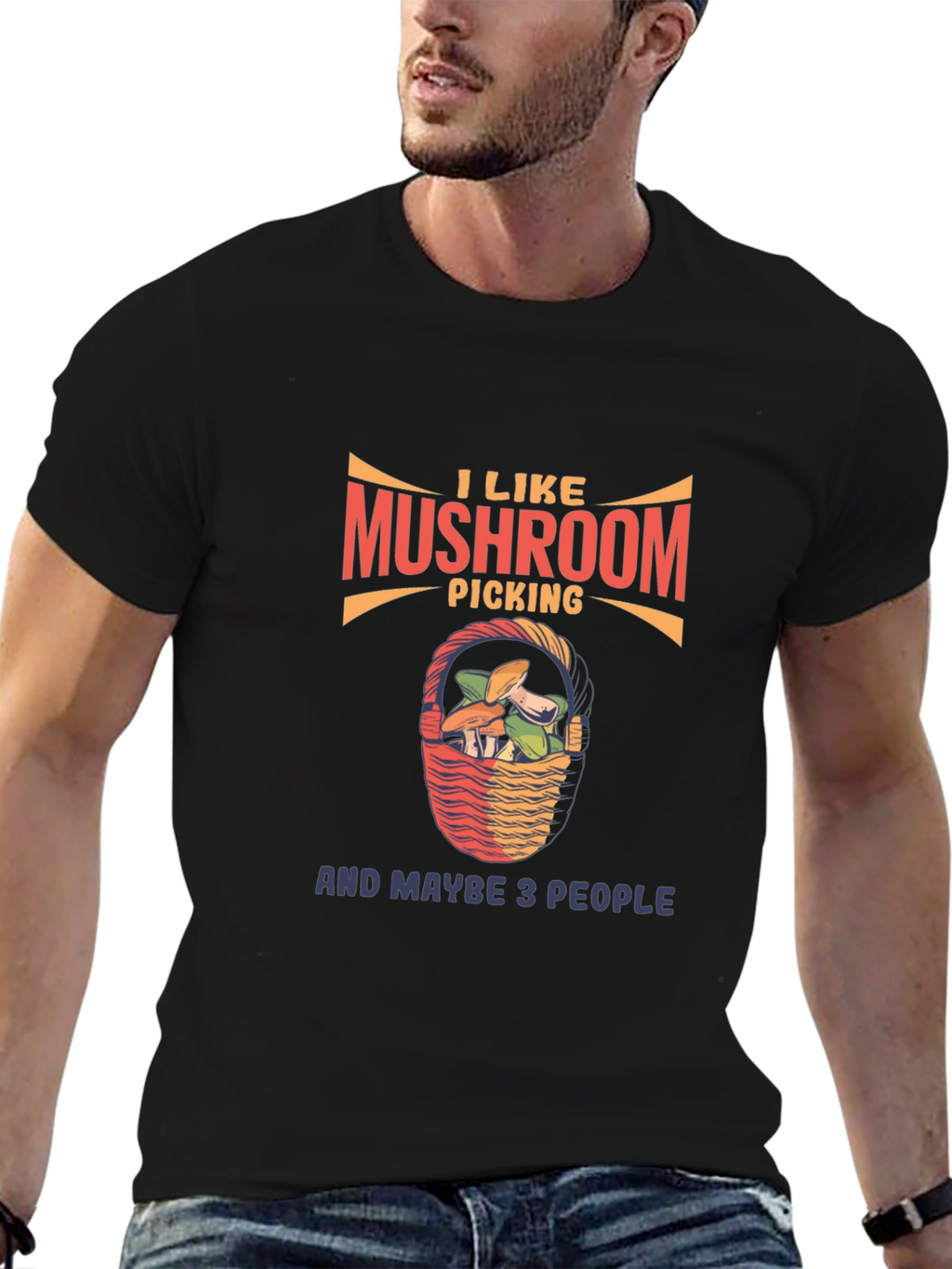 Mushroom Picking Graphic T-Shirt -  Funny Nature Lover Tee