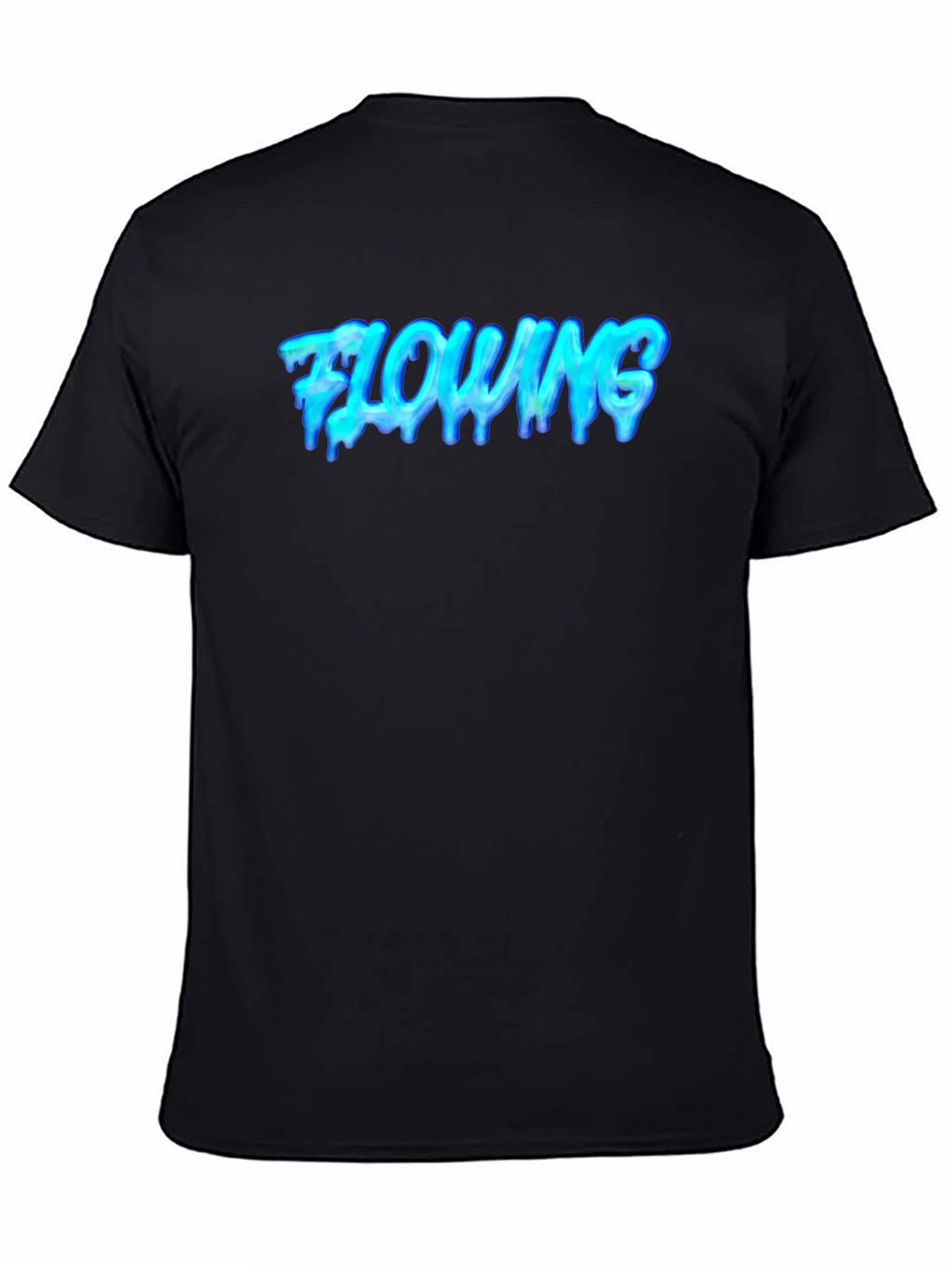 Flowing Graphic Tee - Cool Black T-Shirt