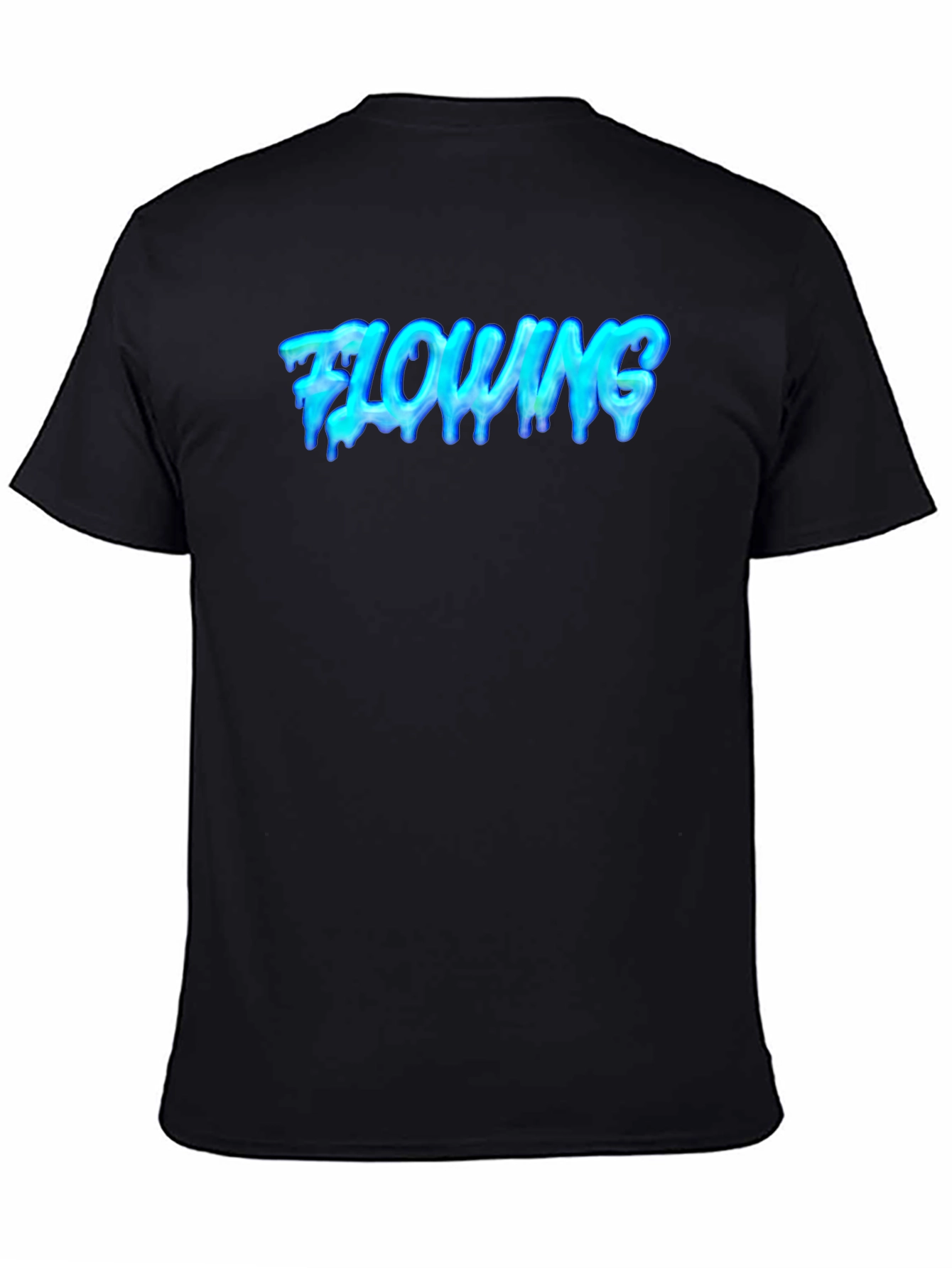 Flowing Graphic Tee - Cool Black T-Shirt