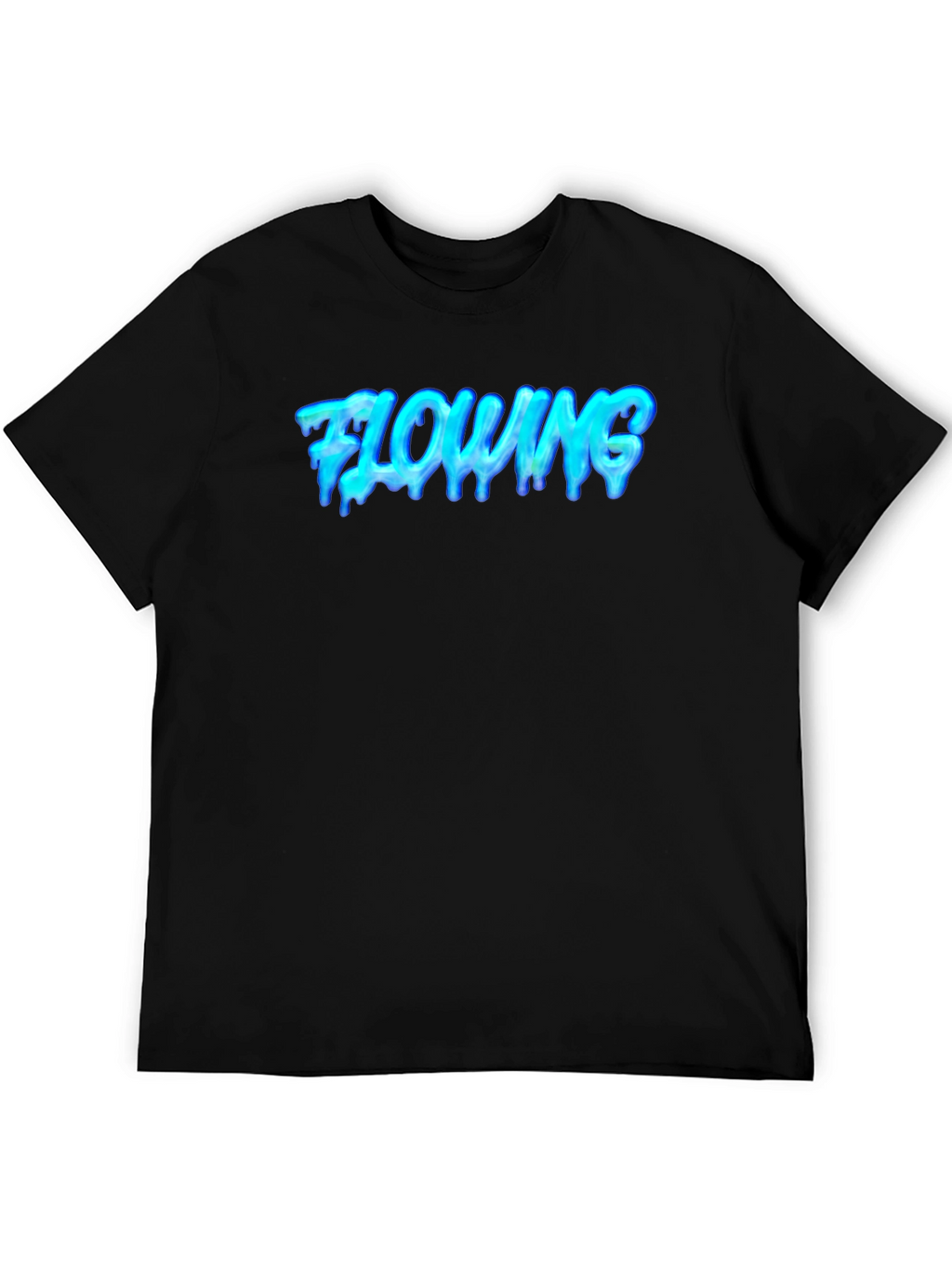 Flowing Graphic Tee - Cool Black T-Shirt