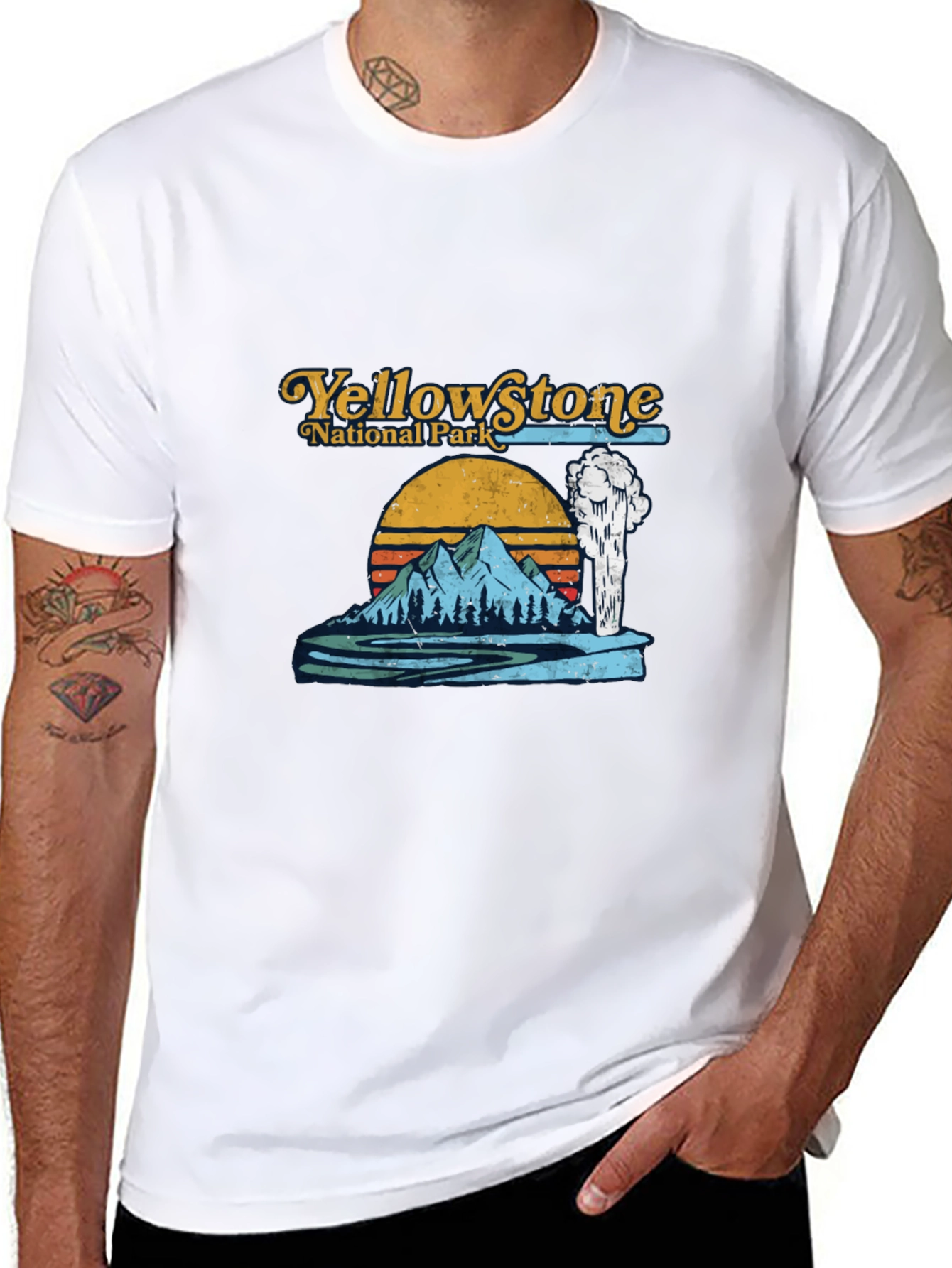 Yellowstone National Park Graphic Tee - Black