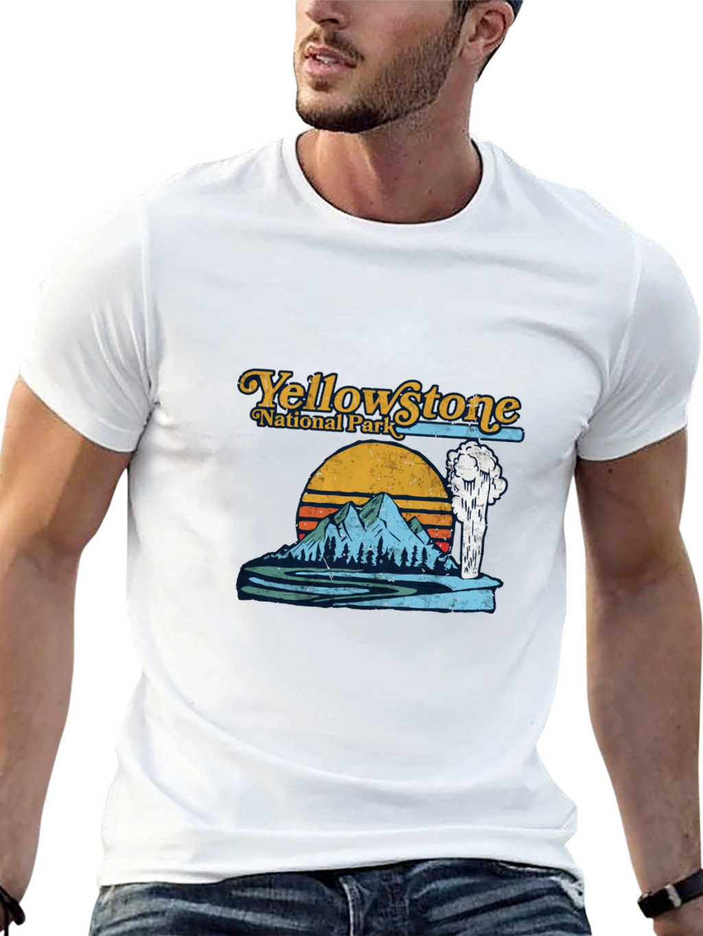 Yellowstone National Park Graphic Tee - Black