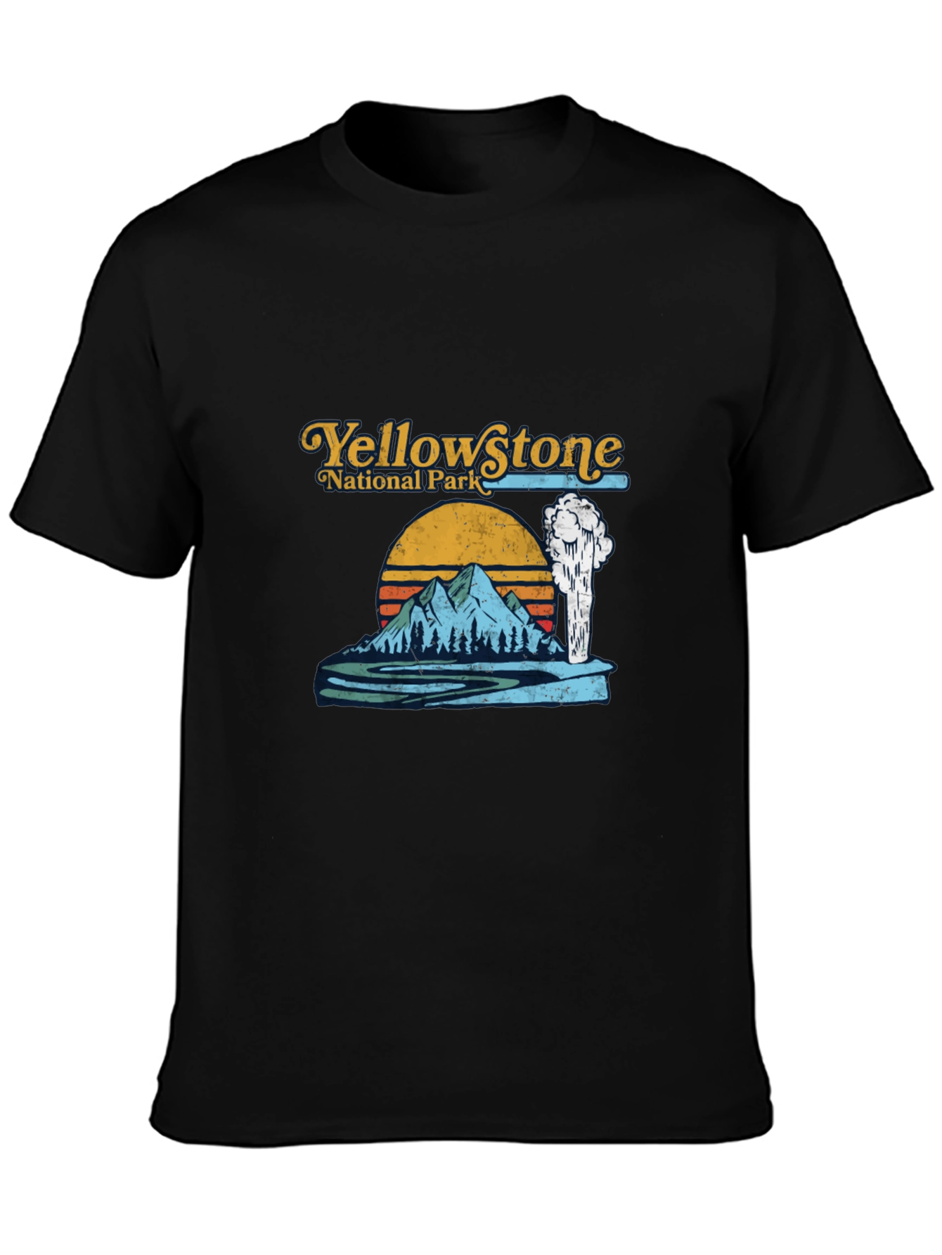Yellowstone National Park Graphic Tee - Black