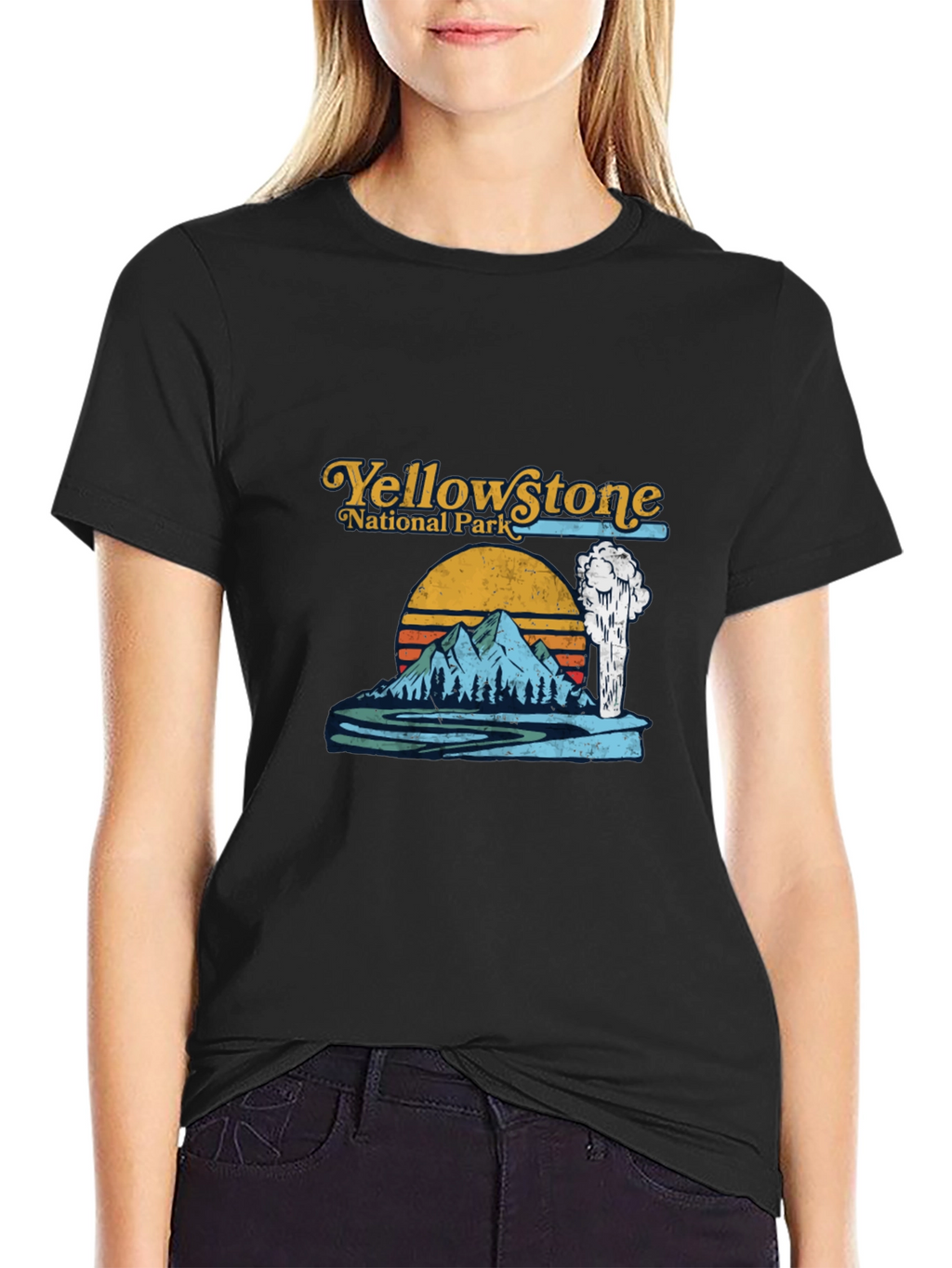 Yellowstone National Park Graphic Tee - Black