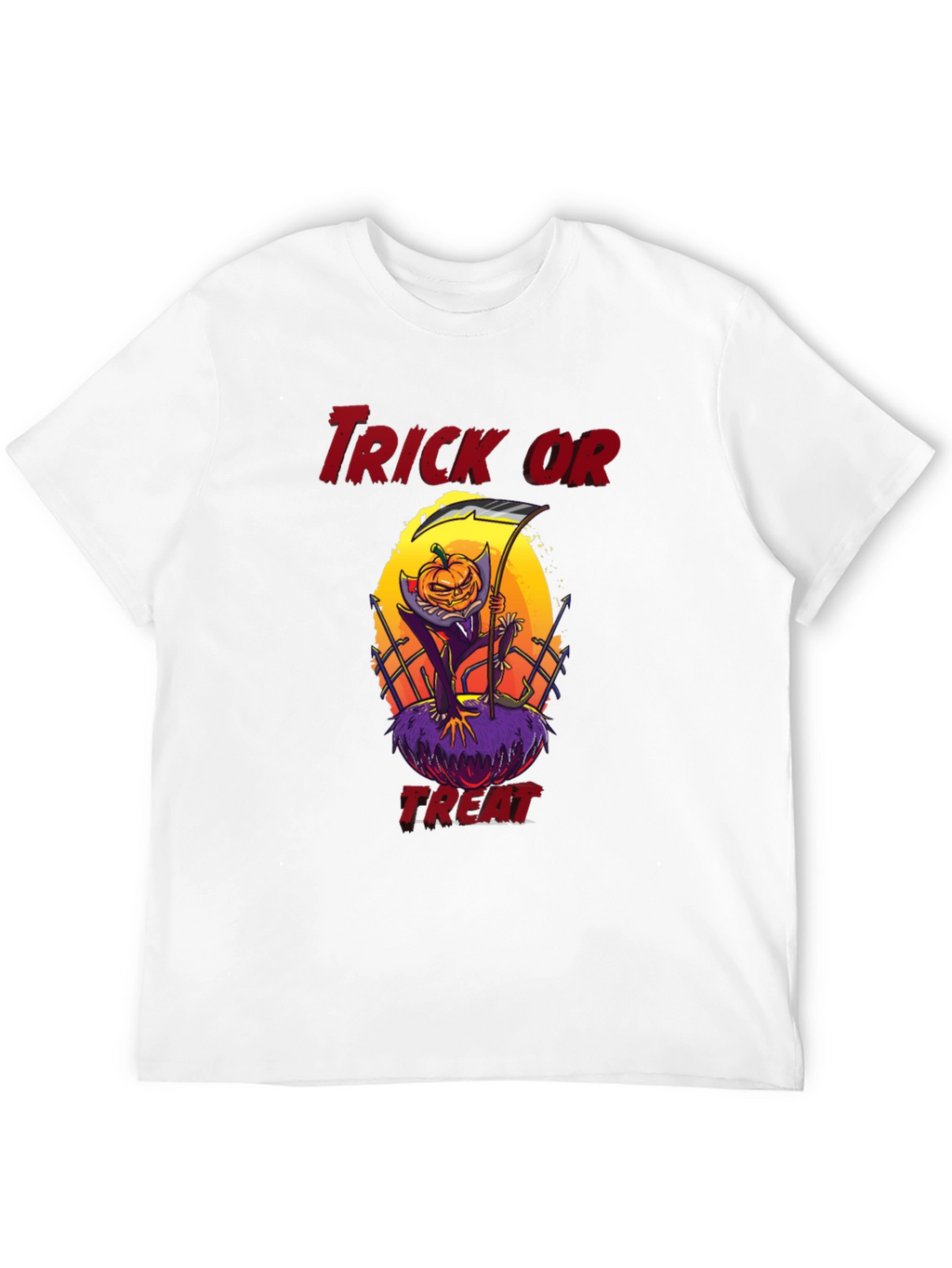 Halloween Trick or Treat Pumpkin Reaper T-Shirt