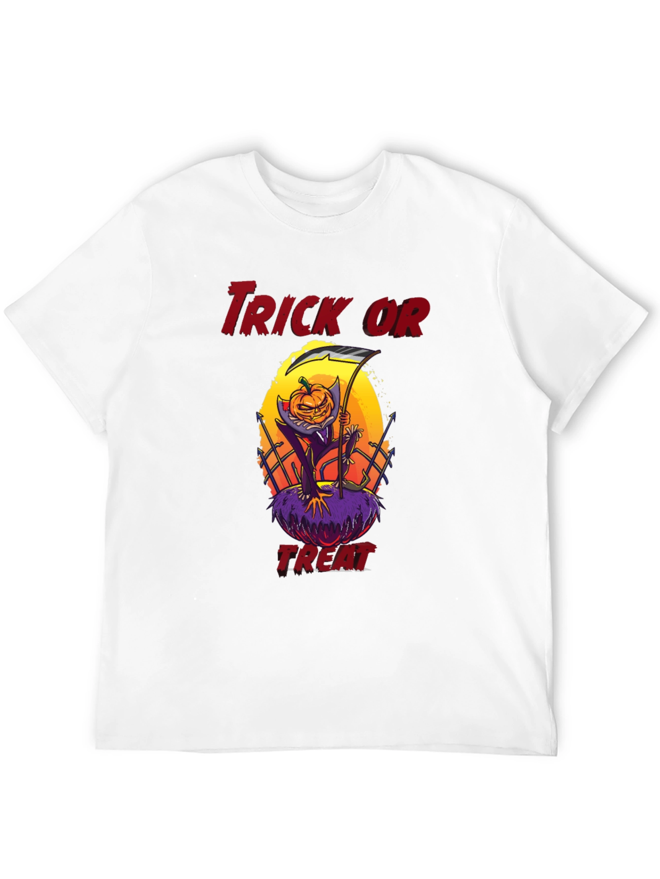 Halloween Trick or Treat Pumpkin Reaper T-Shirt
