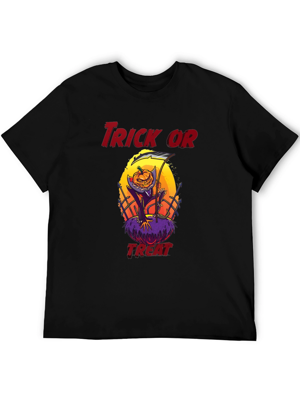 Halloween Trick or Treat Pumpkin Reaper T-Shirt