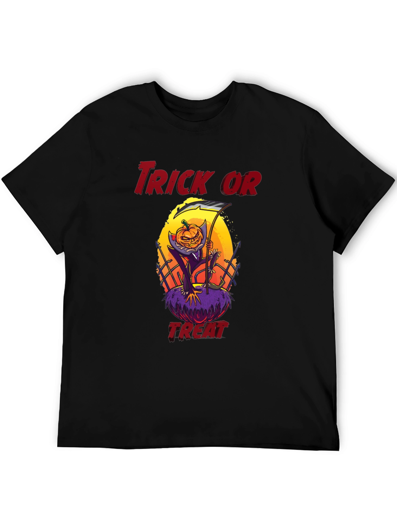 Halloween Trick or Treat Pumpkin Reaper T-Shirt