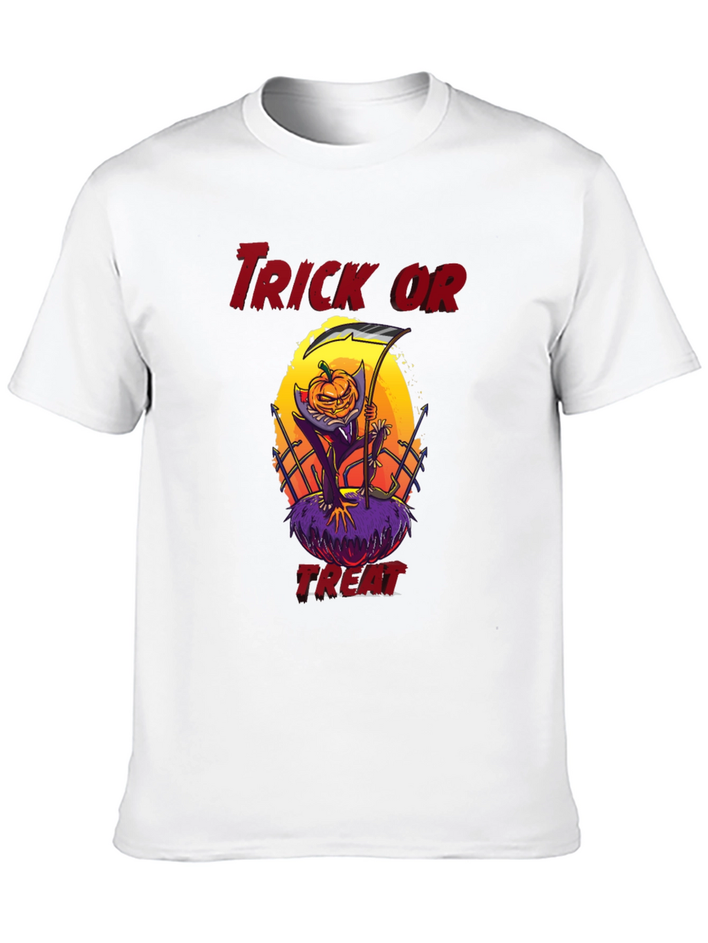 Halloween Trick or Treat Pumpkin Reaper T-Shirt