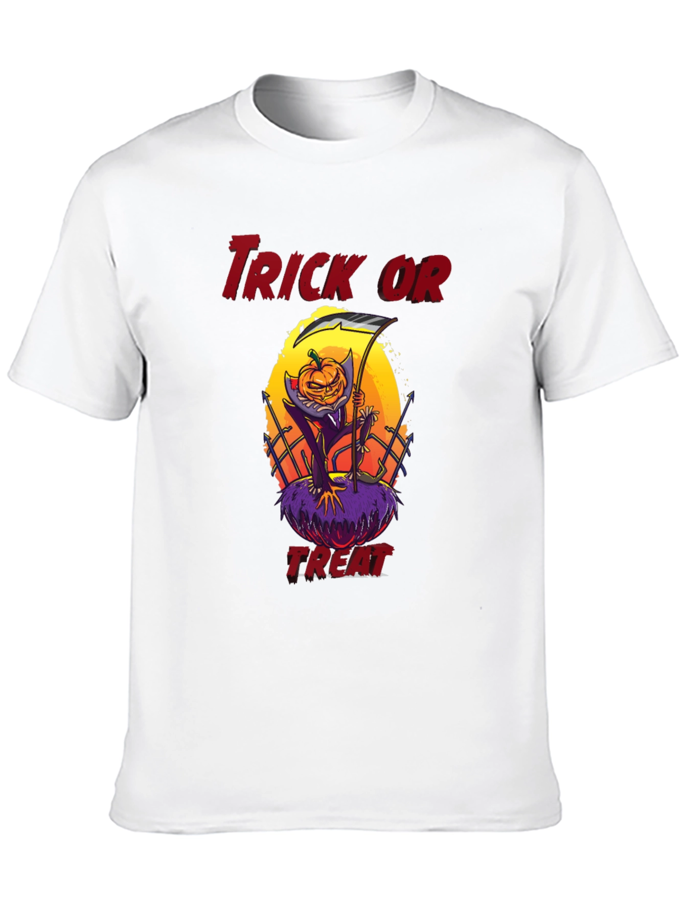 Halloween Trick or Treat Pumpkin Reaper T-Shirt