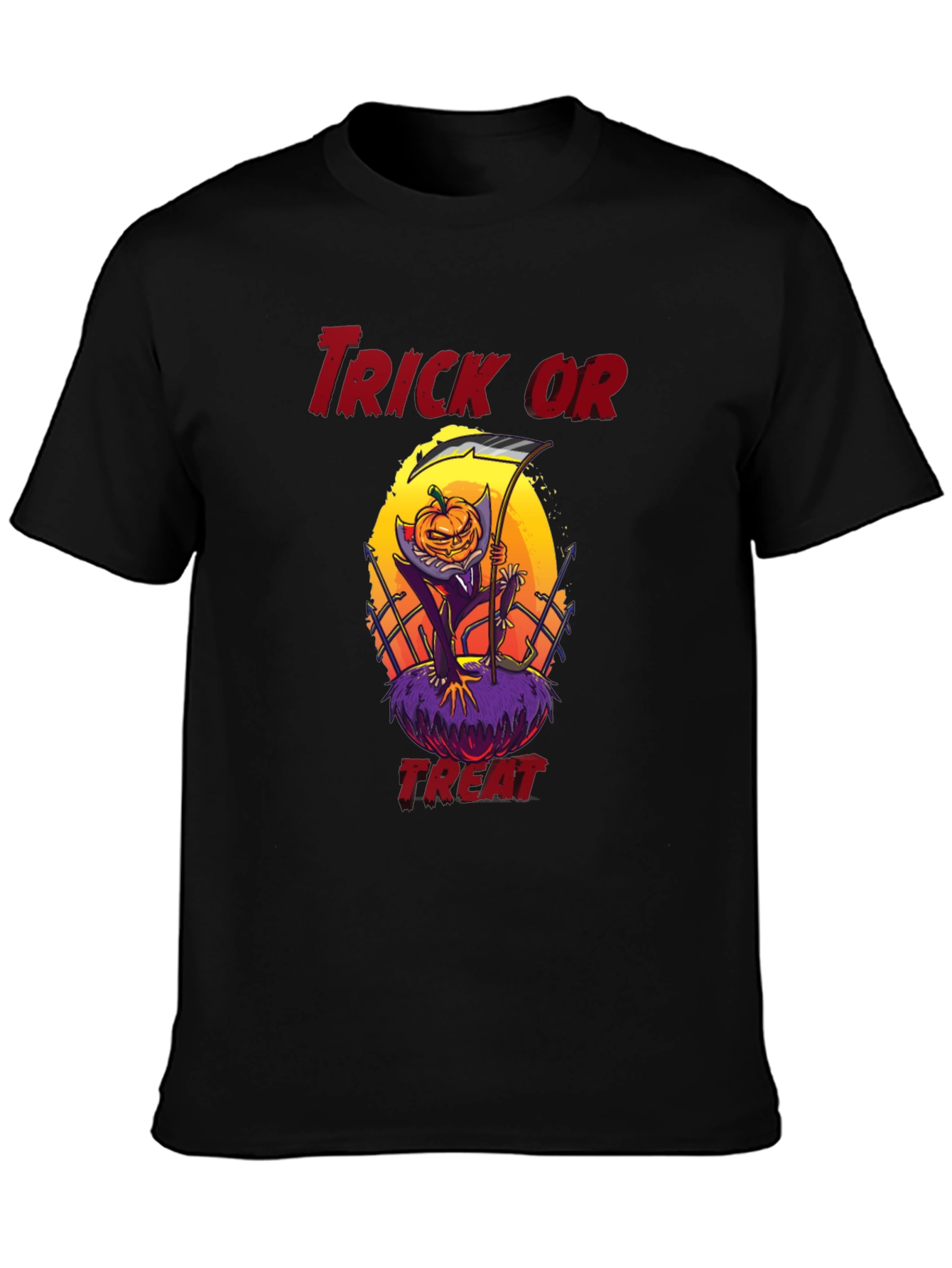 Halloween Trick or Treat Pumpkin Reaper T-Shirt