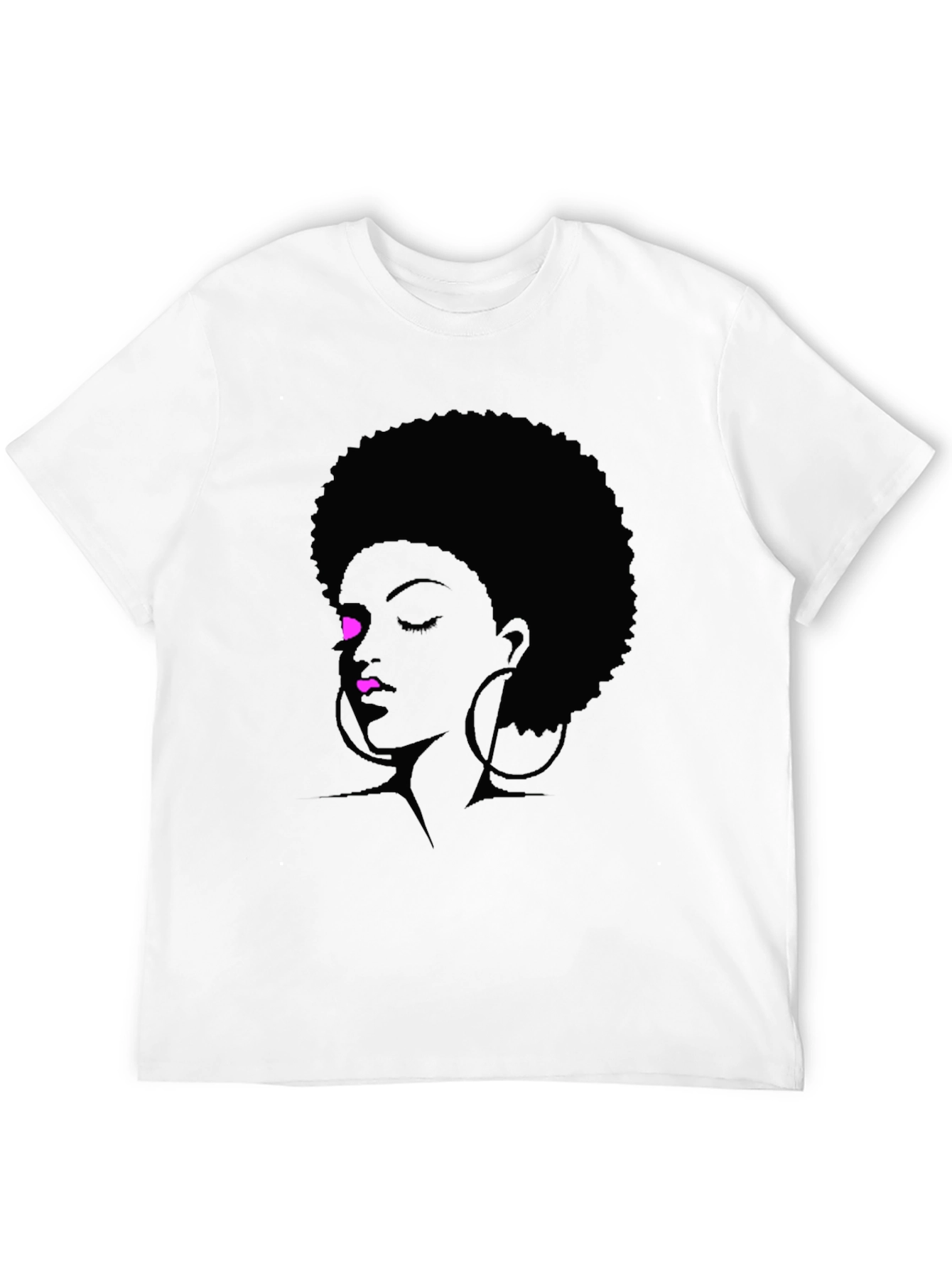 Afro Silhouette Tee - Black Graphic T-Shirt