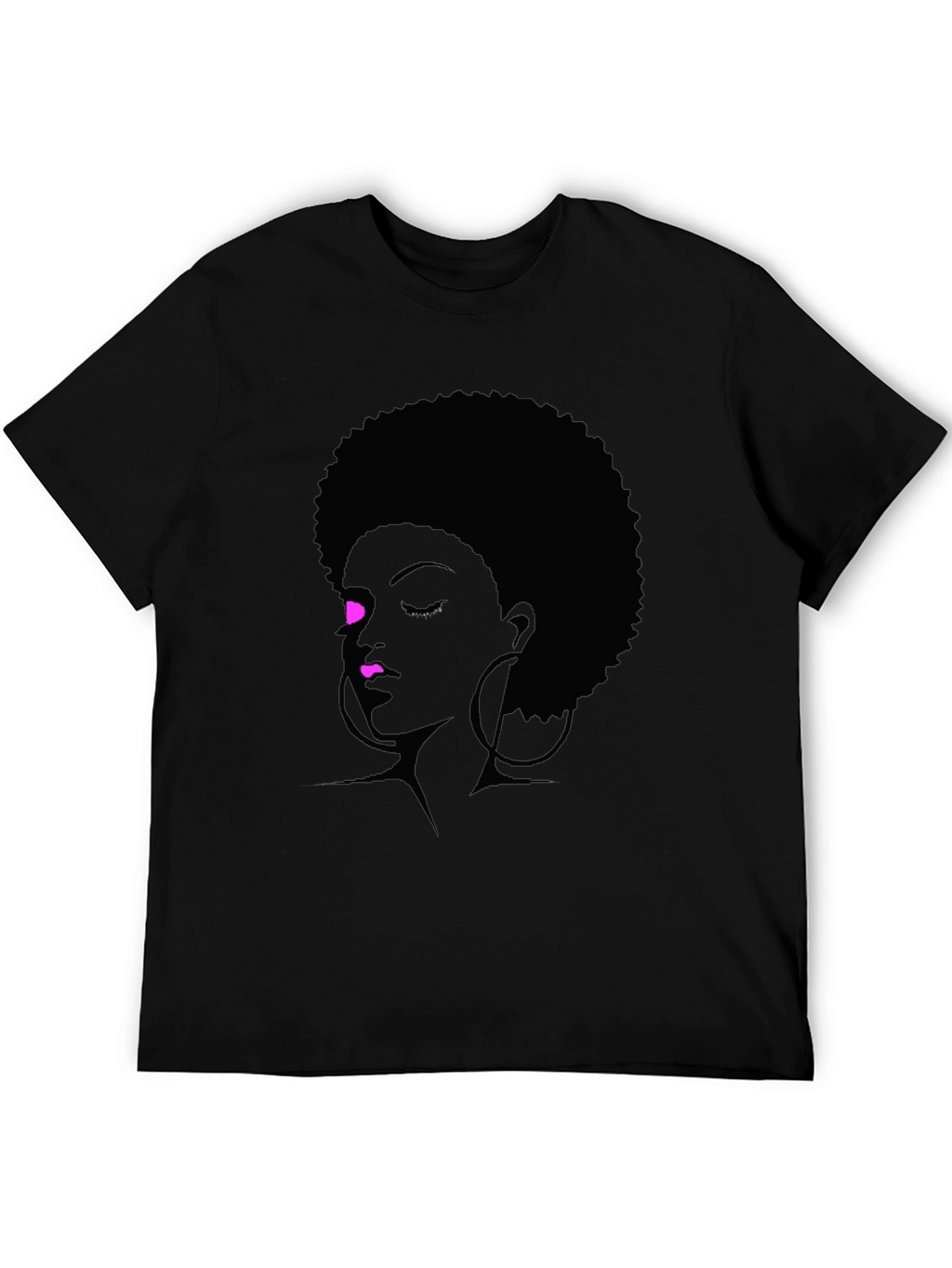 Afro Silhouette Tee - Black Graphic T-Shirt