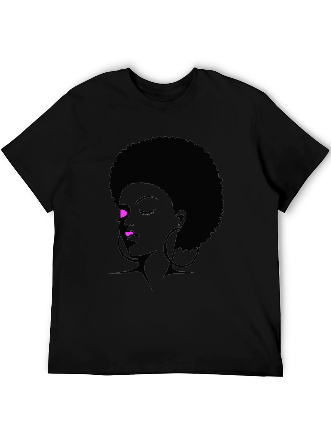 Afro Silhouette Tee - Black Graphic T-Shirt