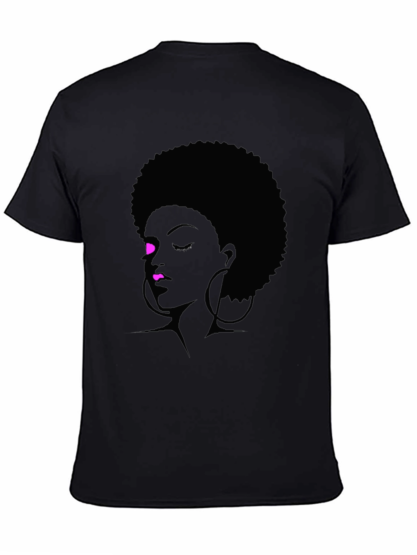 Afro Silhouette Tee - Black Graphic T-Shirt