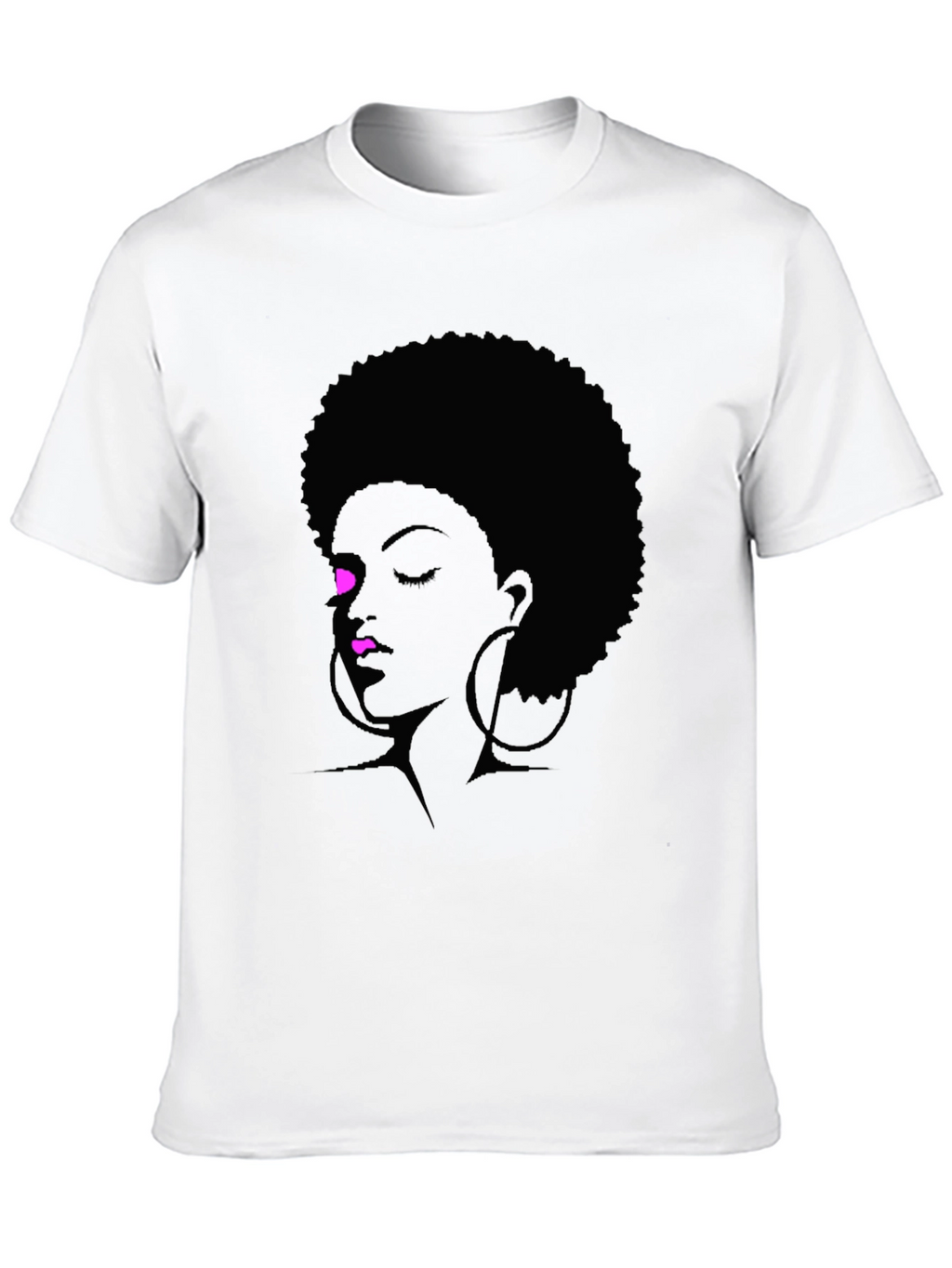 Afro Silhouette Tee - Black Graphic T-Shirt