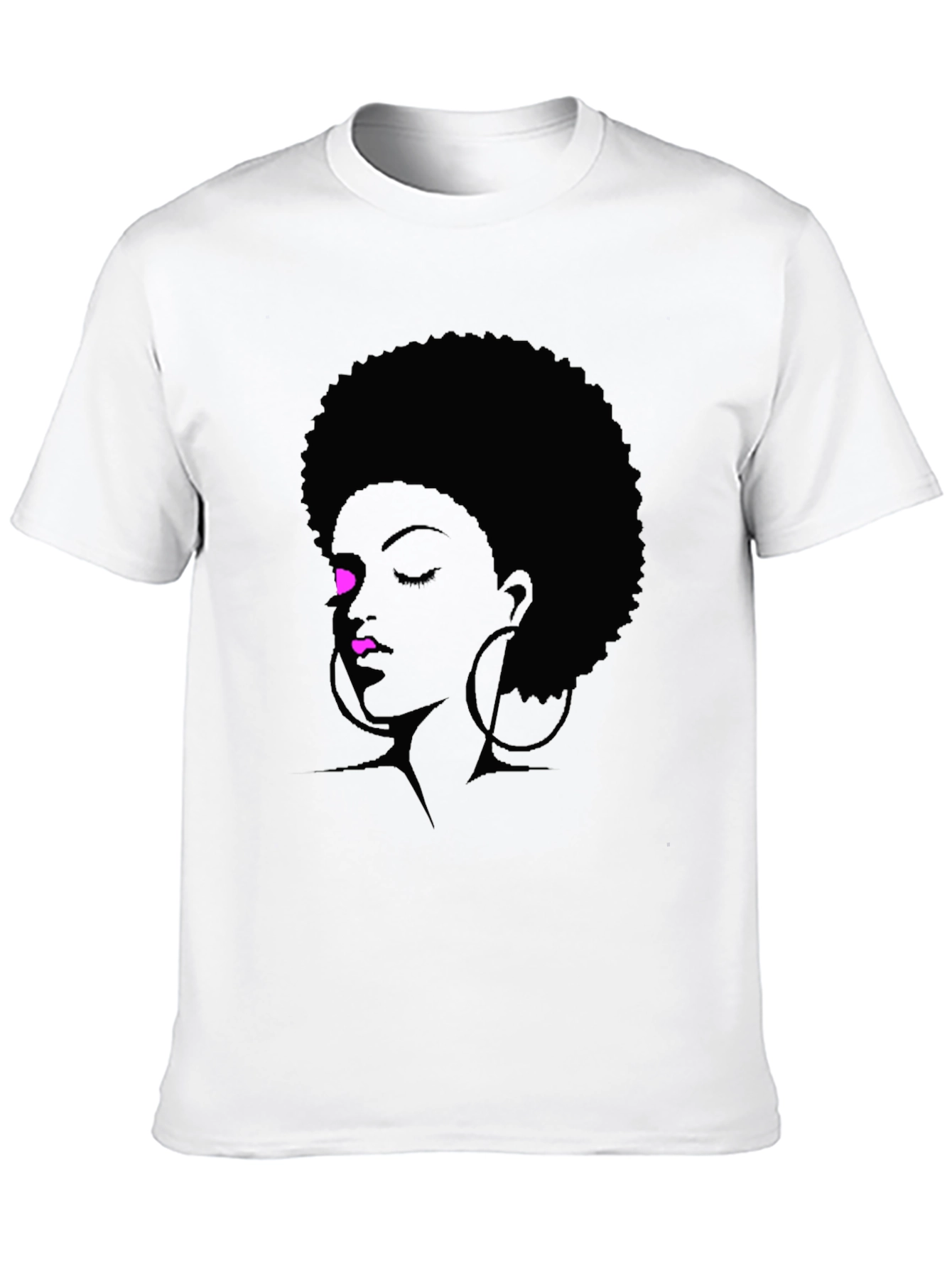 Afro Silhouette Tee - Black Graphic T-Shirt