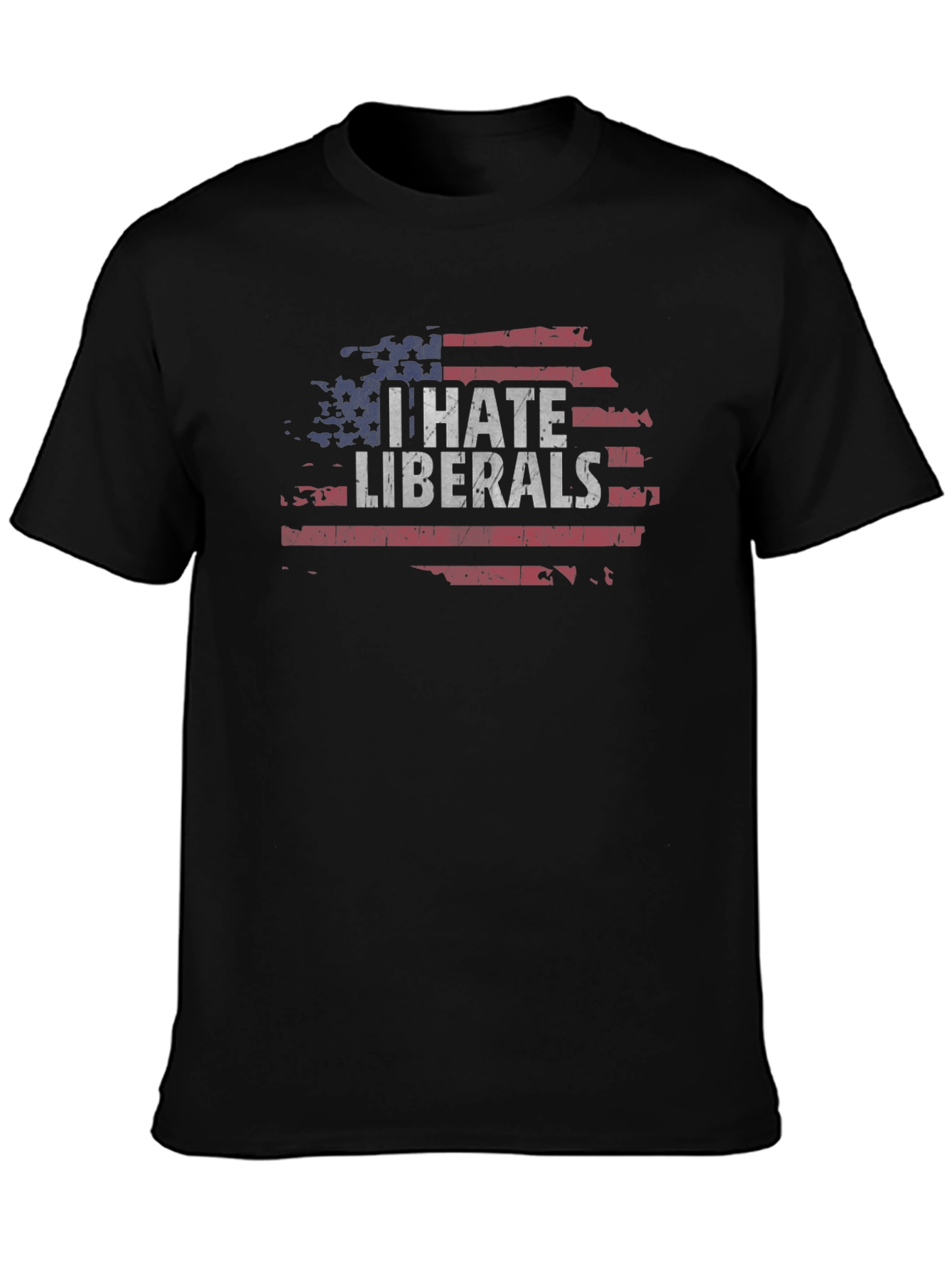 I Hate Liberals Flag Tee