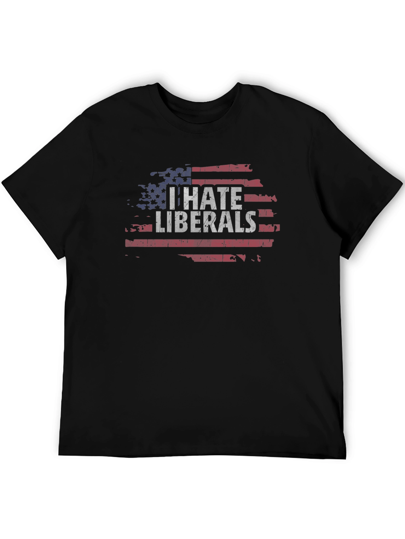 I Hate Liberals Flag Tee