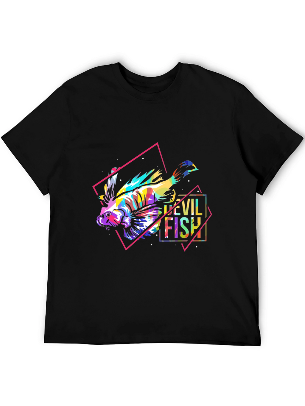 Evil Fish Graphic Tee - Mens Black T-Shirt
