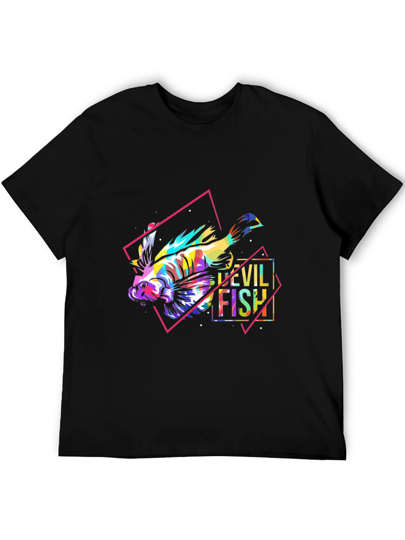 Evil Fish Graphic Tee - Mens Black T-Shirt