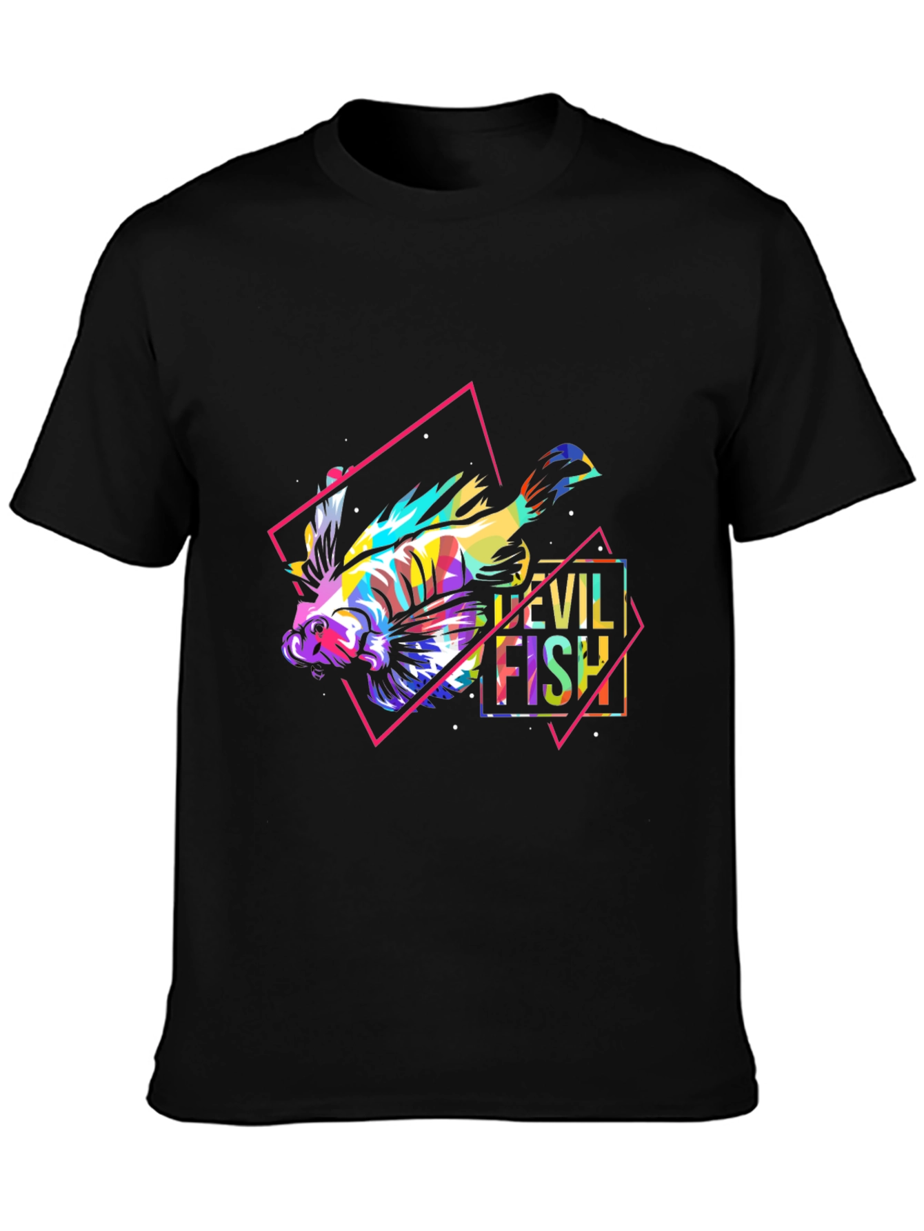 Evil Fish Graphic Tee - Mens Black T-Shirt
