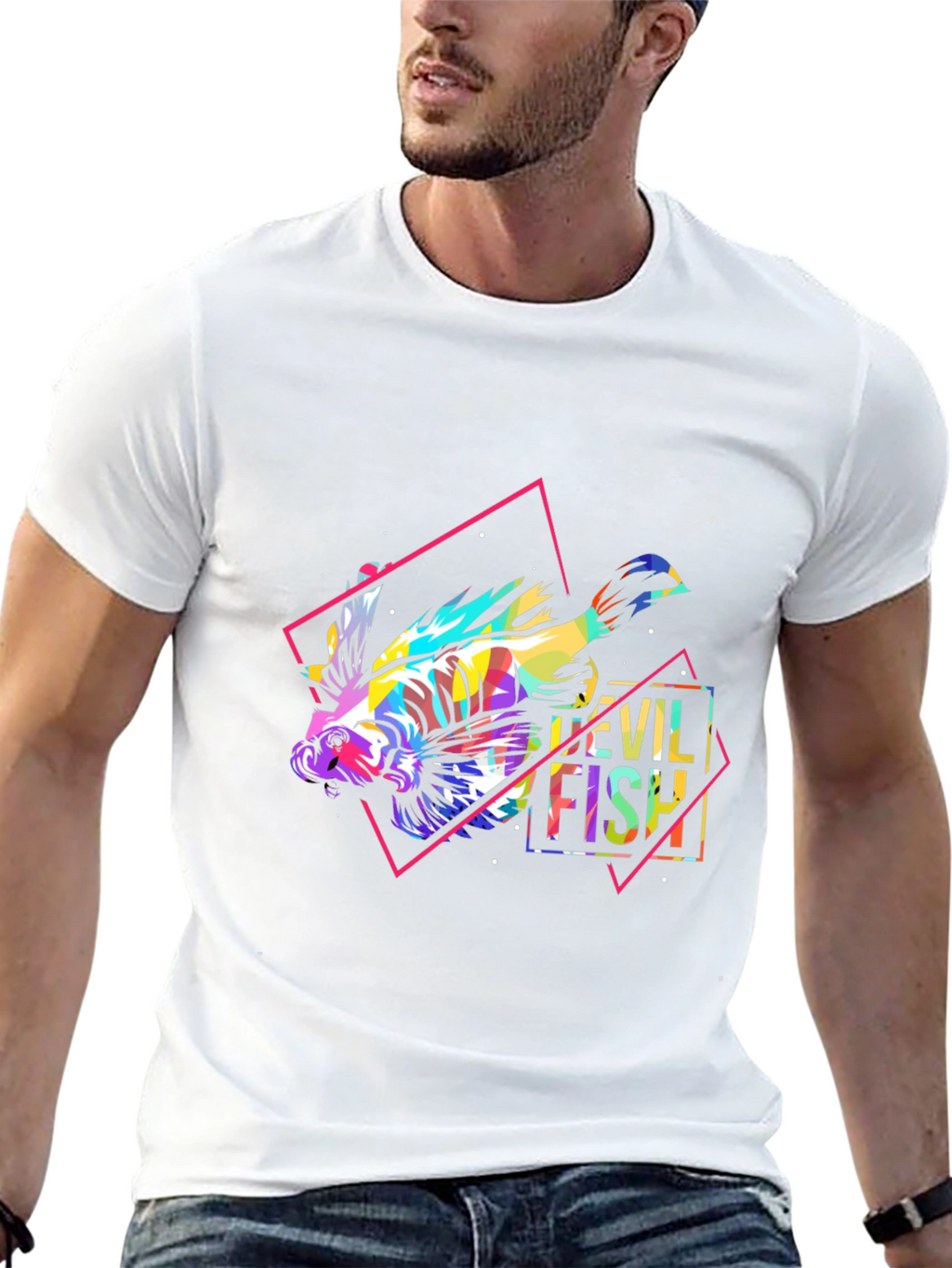 Evil Fish Graphic Tee - Mens Black T-Shirt