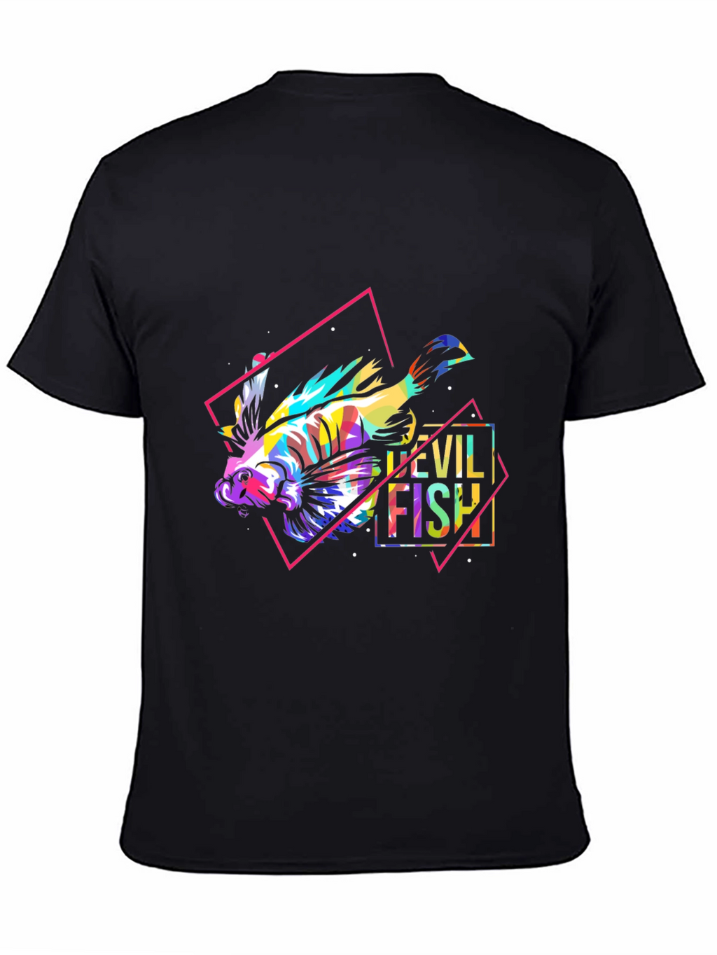 Evil Fish Graphic Tee - Mens Black T-Shirt