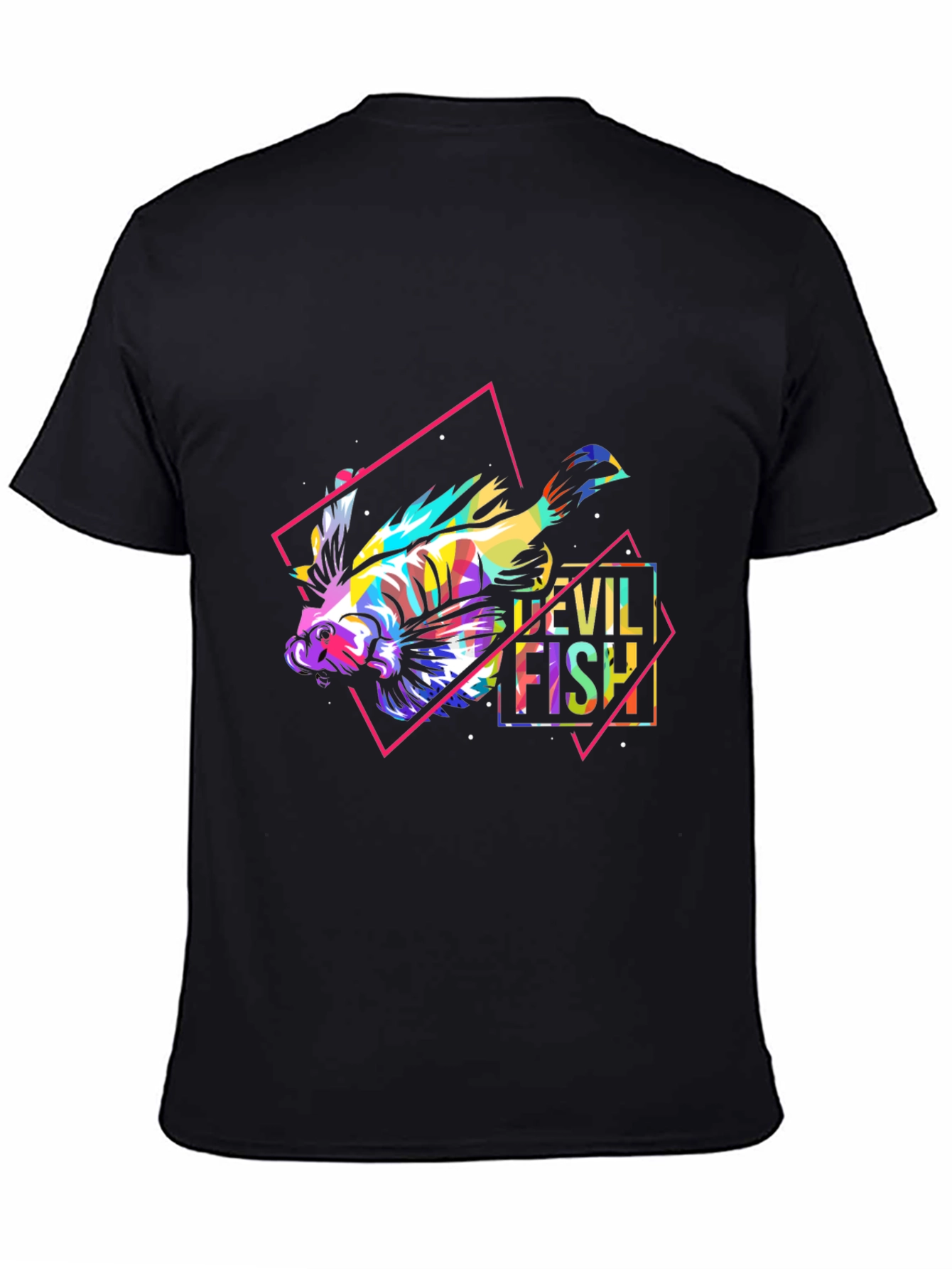 Evil Fish Graphic Tee - Mens Black T-Shirt