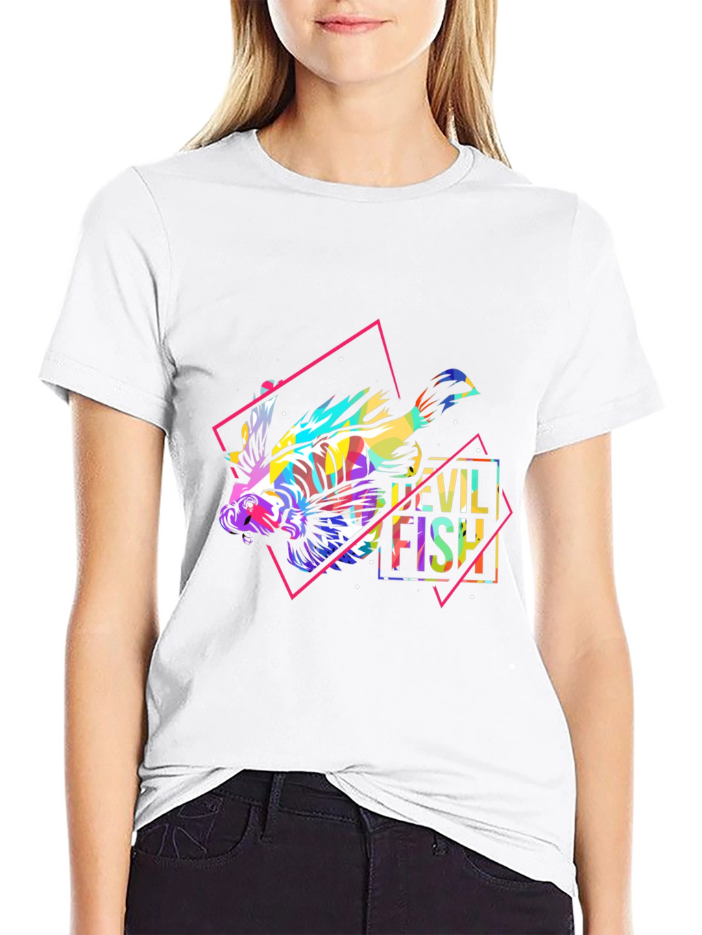 Evil Fish Graphic Tee - Mens Black T-Shirt