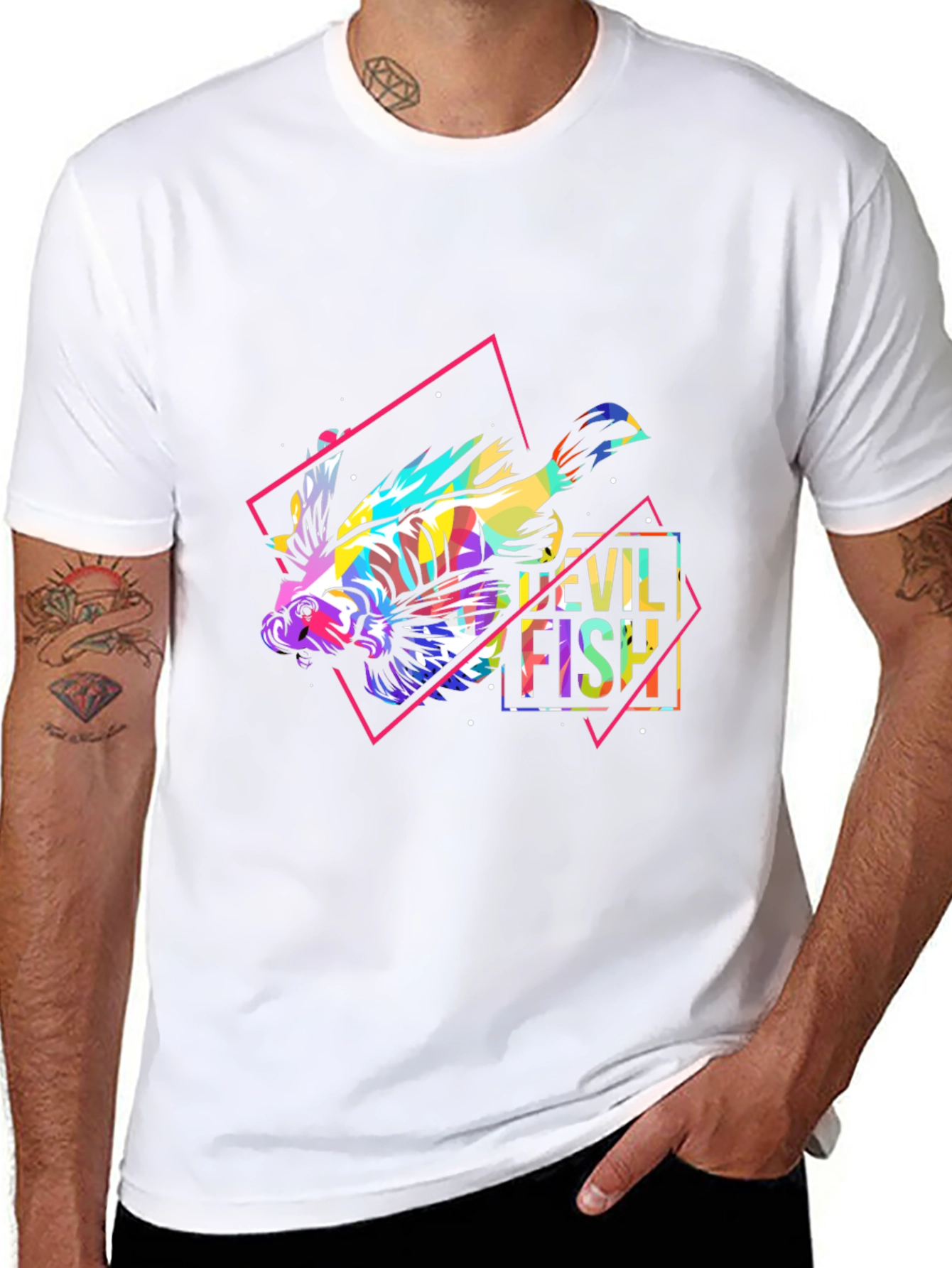 Evil Fish Graphic Tee - Mens Black T-Shirt