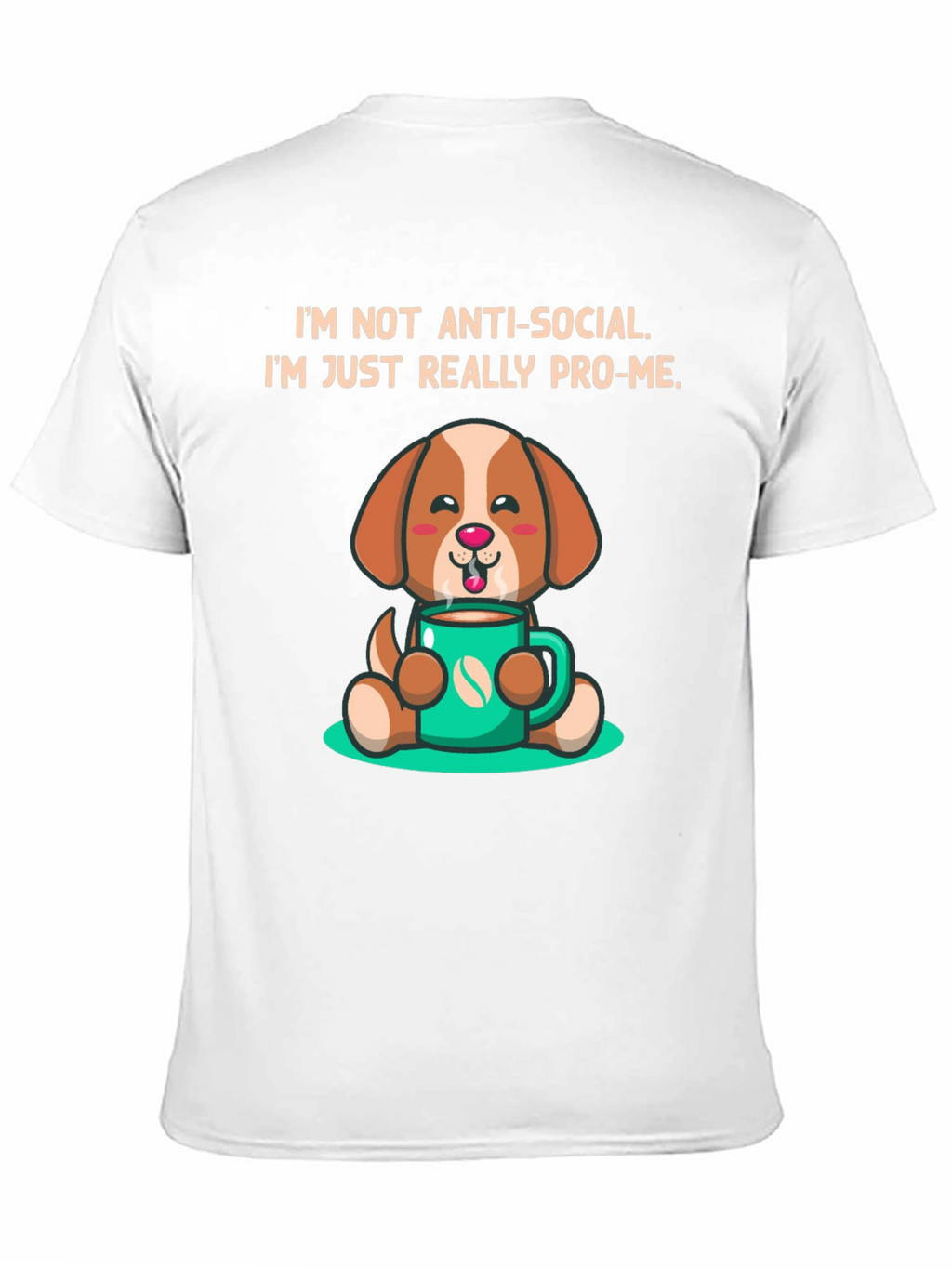 Anti-Social Pro-Me Dog Graphic T-Shirt
