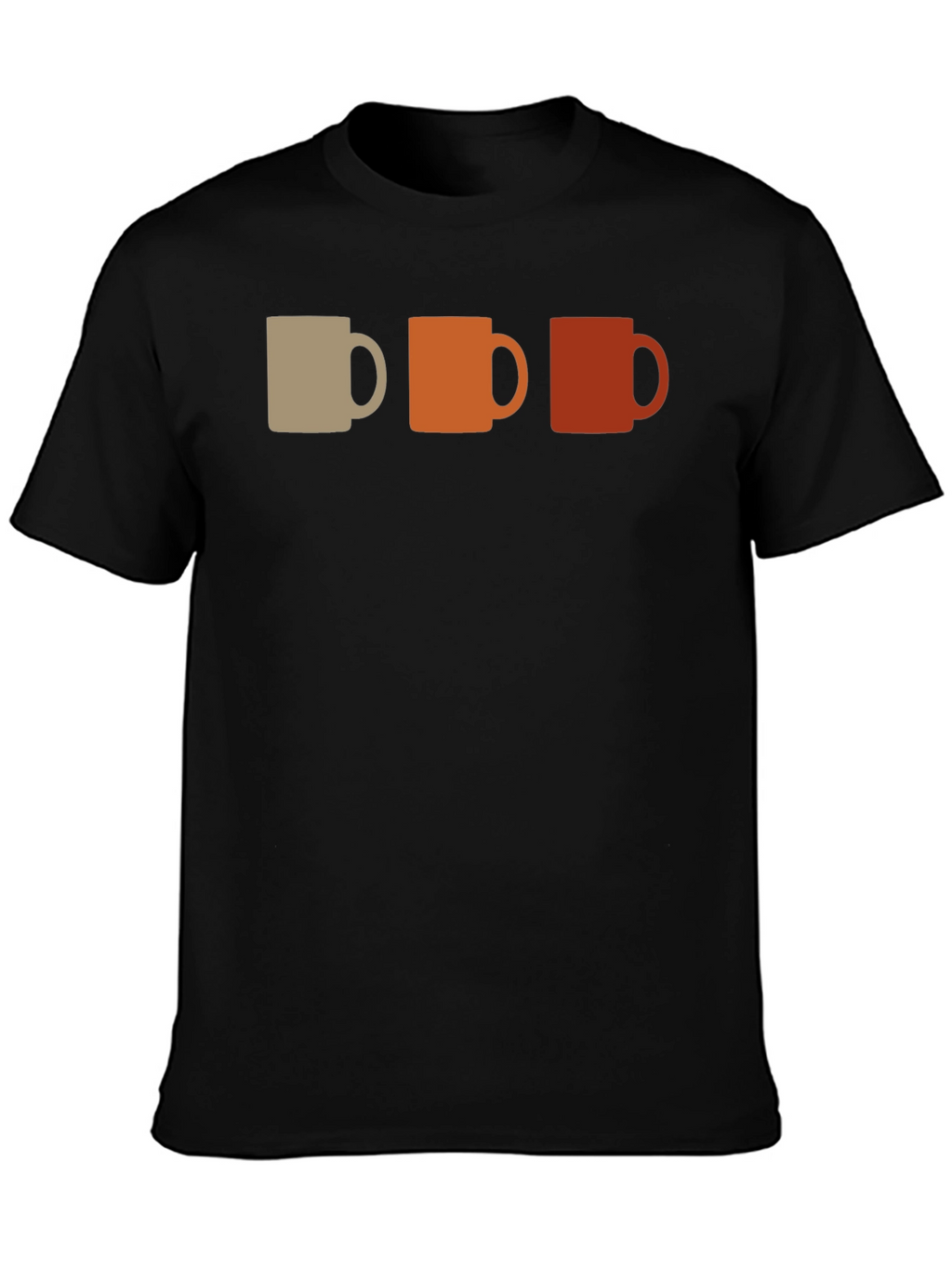 Retro Coffee Mug Graphic Tee - Black