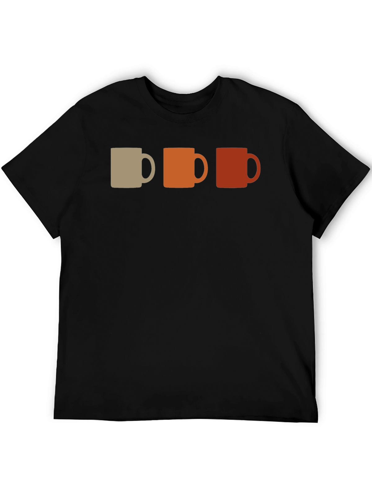 Retro Coffee Mug Graphic Tee - Black