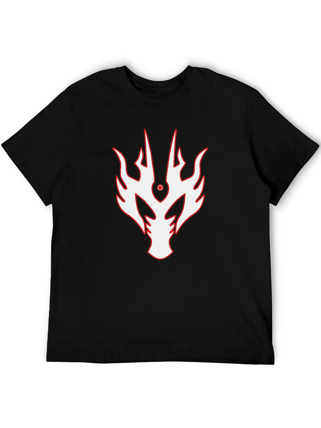 Dragon Crest Graphic Tee - Black Cotton Blend Shirt