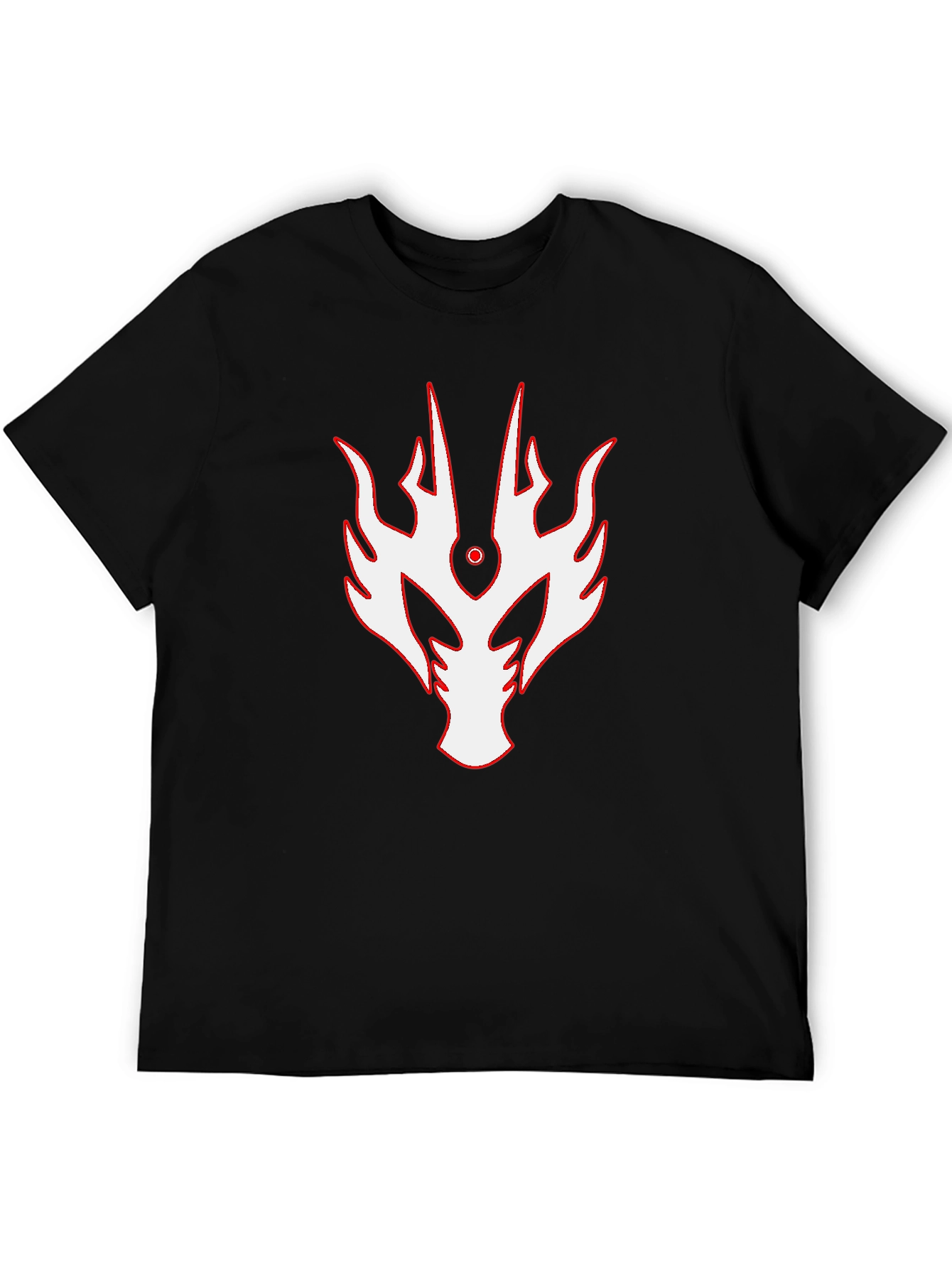Dragon Crest Graphic Tee - Black Cotton Blend Shirt