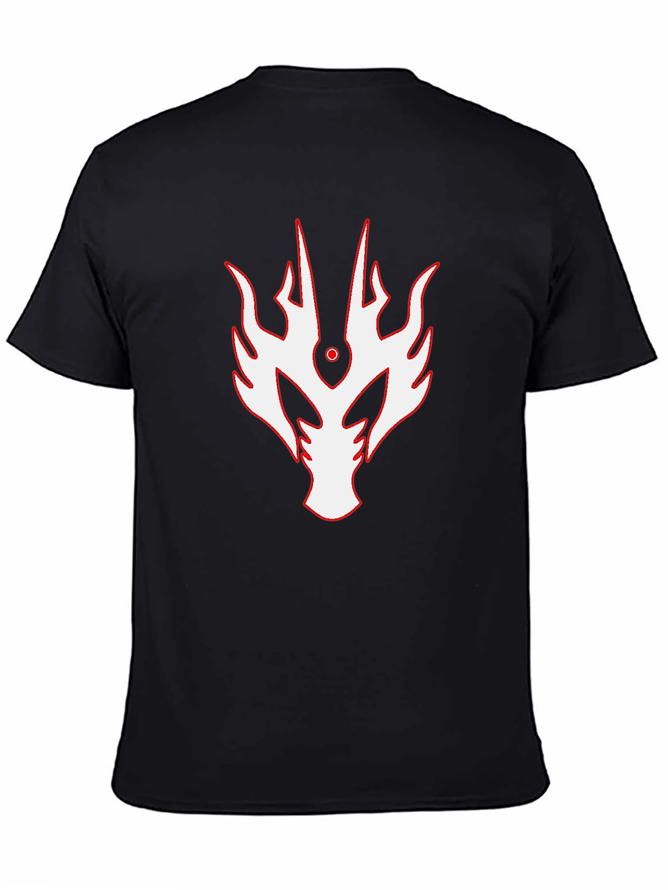 Dragon Crest Graphic Tee - Black Cotton Blend Shirt