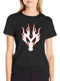 Dragon Crest Graphic Tee - Black Cotton Blend Shirt